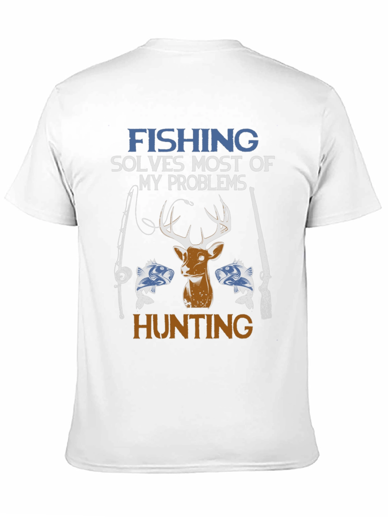Fishing & Hunting Graphic Tee - Mens Black T-Shirt