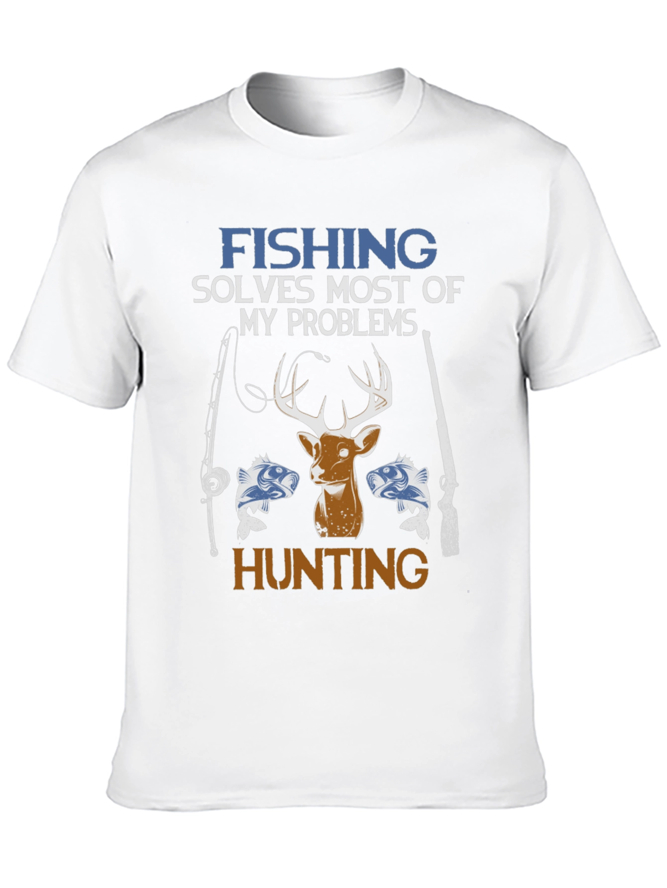 Fishing & Hunting Graphic Tee - Mens Black T-Shirt