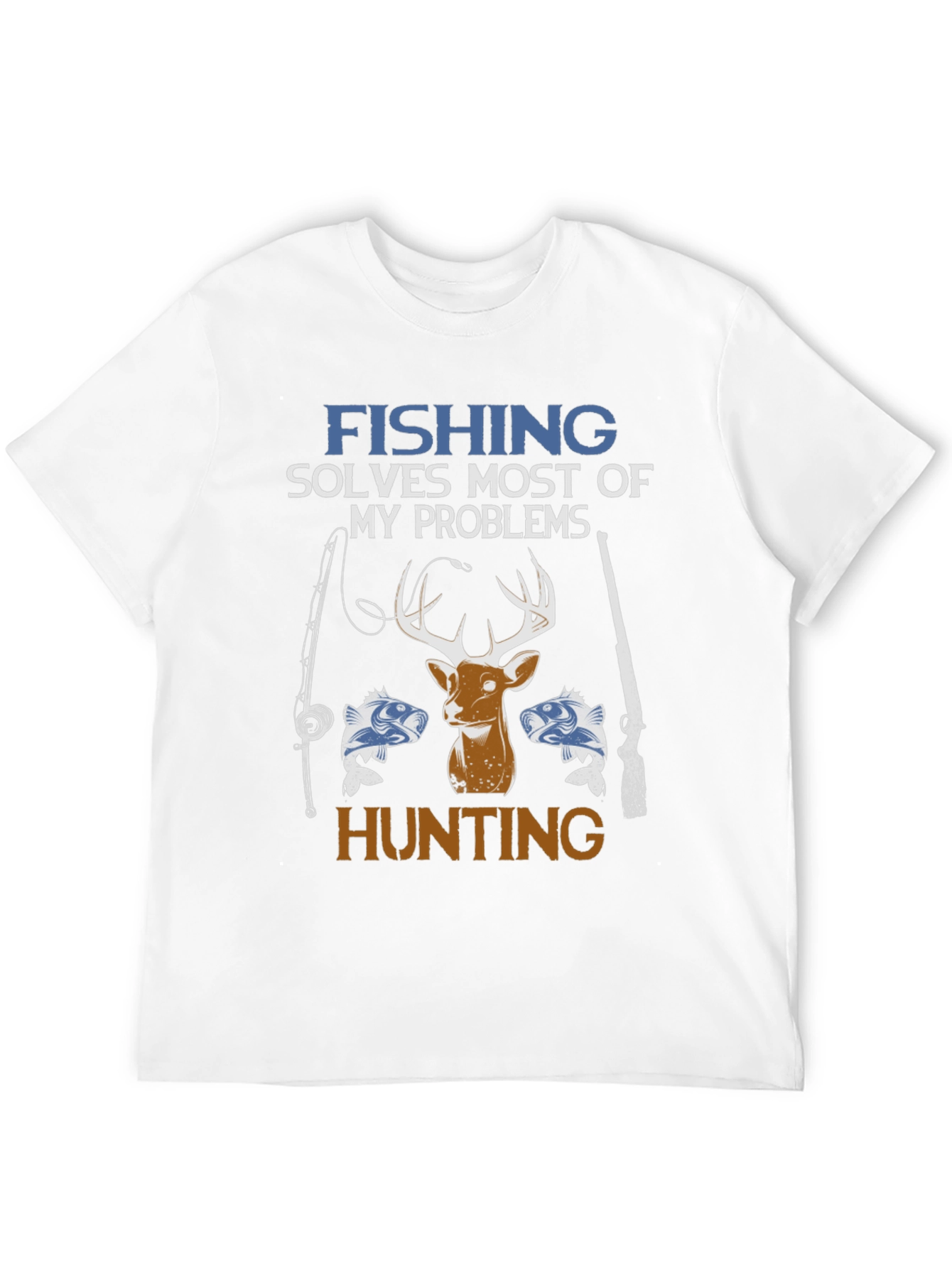 Fishing & Hunting Graphic Tee - Mens Black T-Shirt
