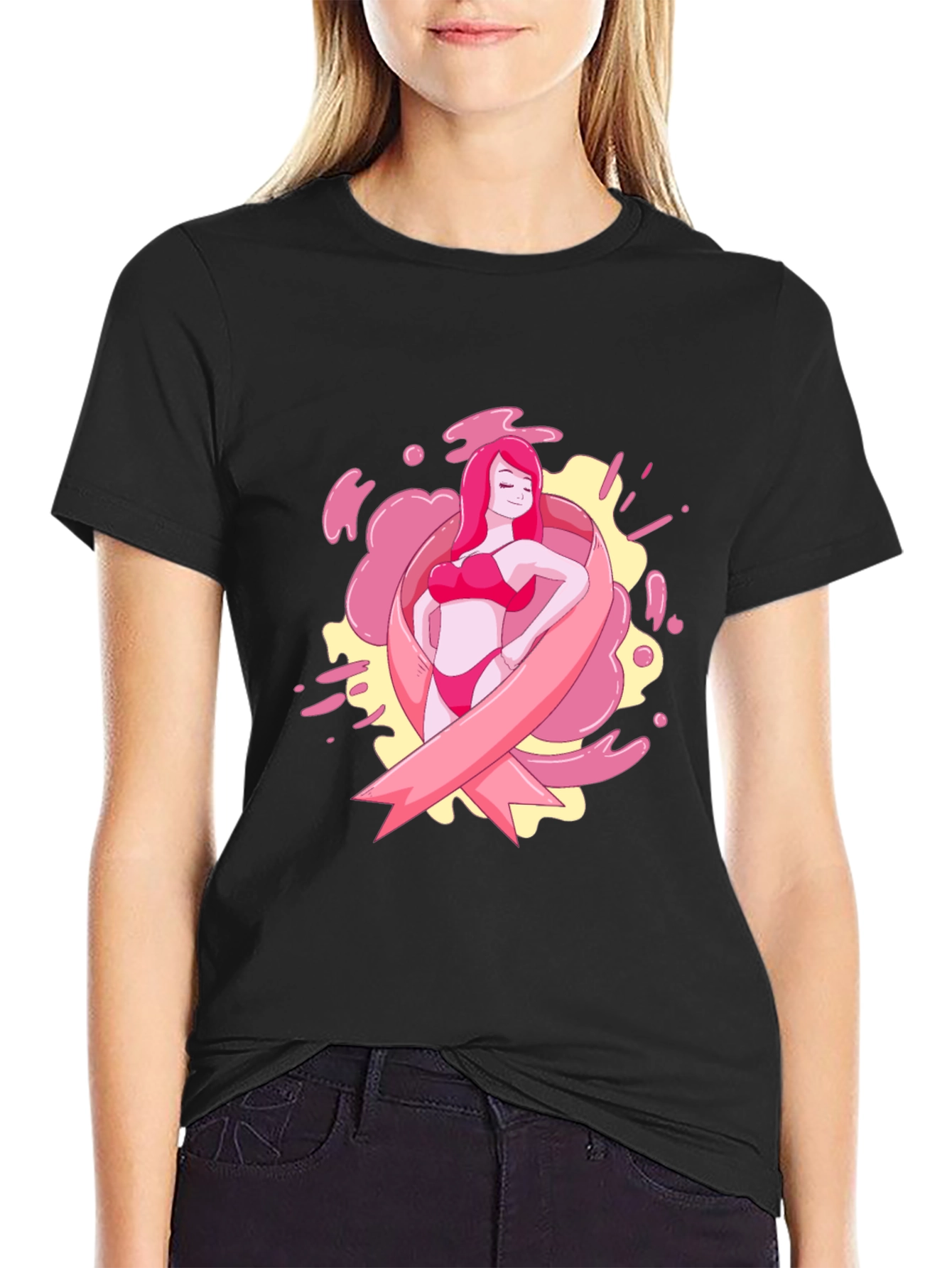 Pink Ribbon T-Shirt - Breast Cancer Awareness Tee