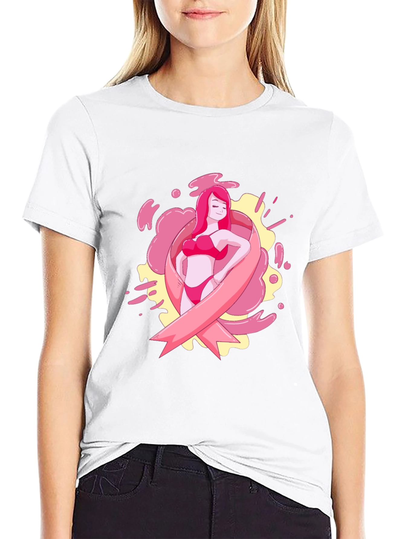 Pink Ribbon T-Shirt - Breast Cancer Awareness Tee