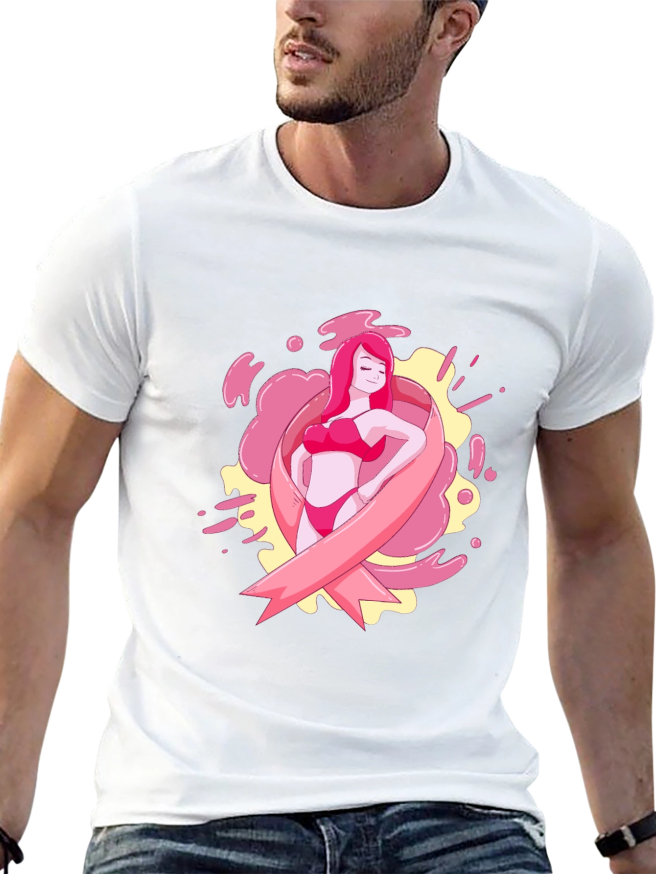 Pink Ribbon T-Shirt - Breast Cancer Awareness Tee