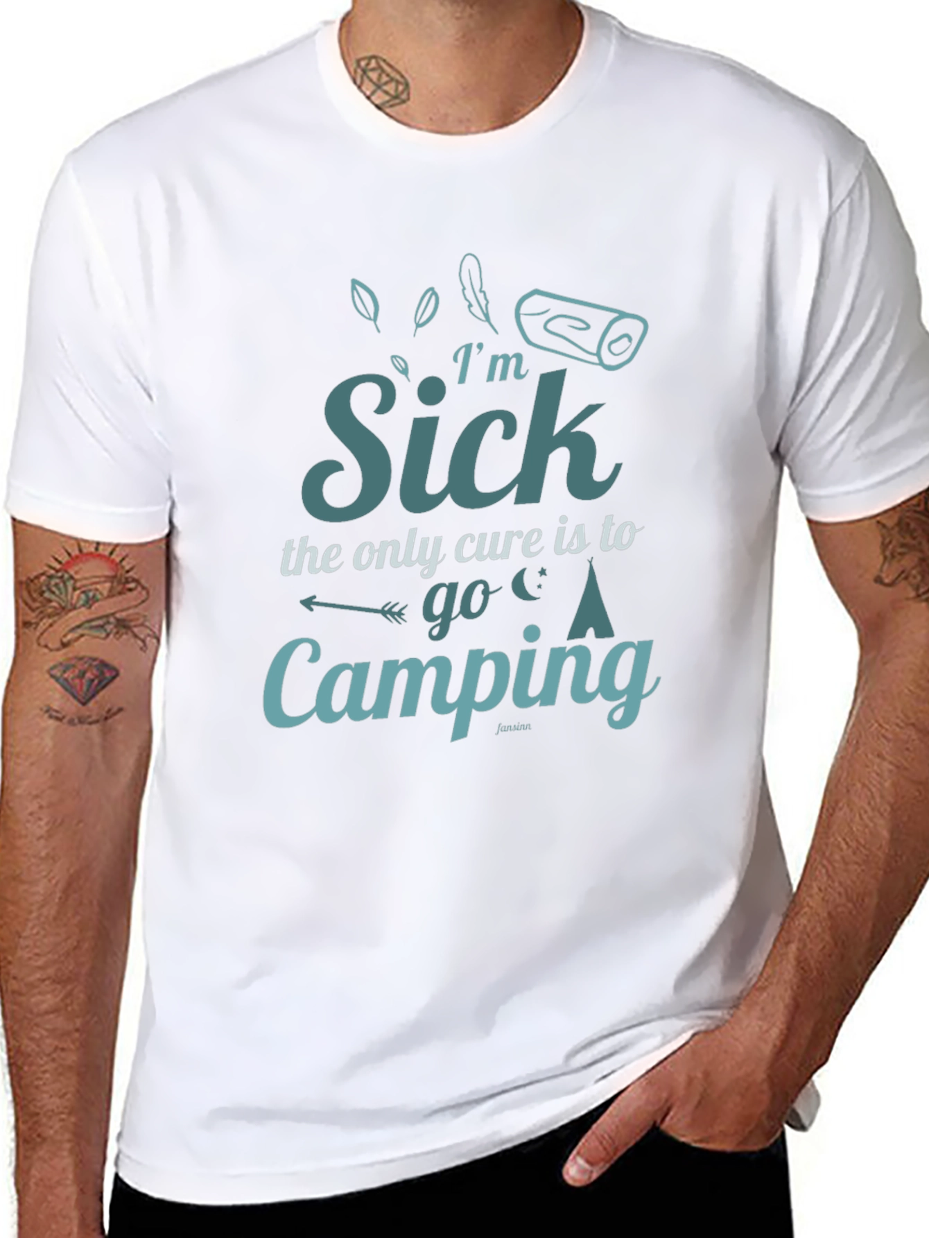 Im Sick Camping Cure Graphic T-Shirt