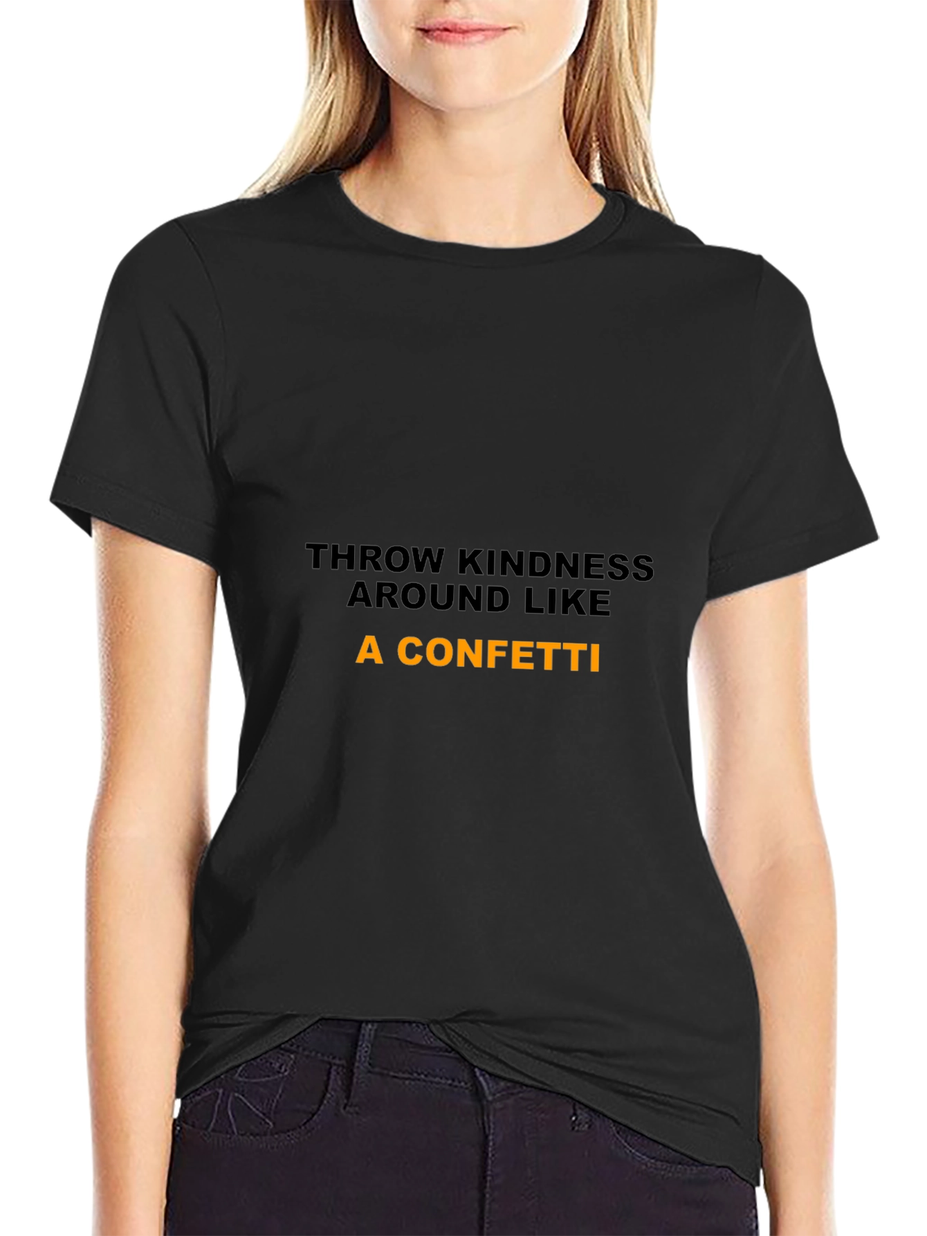 Kindness Confetti Graphic Tee - Trendy Casual Top