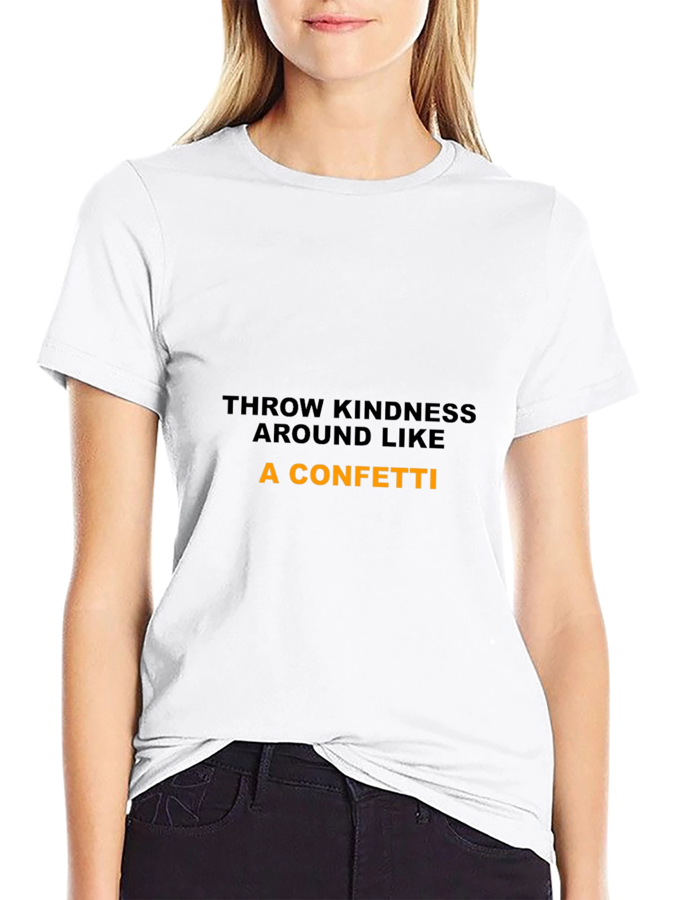 Kindness Confetti Graphic Tee - Trendy Casual Top
