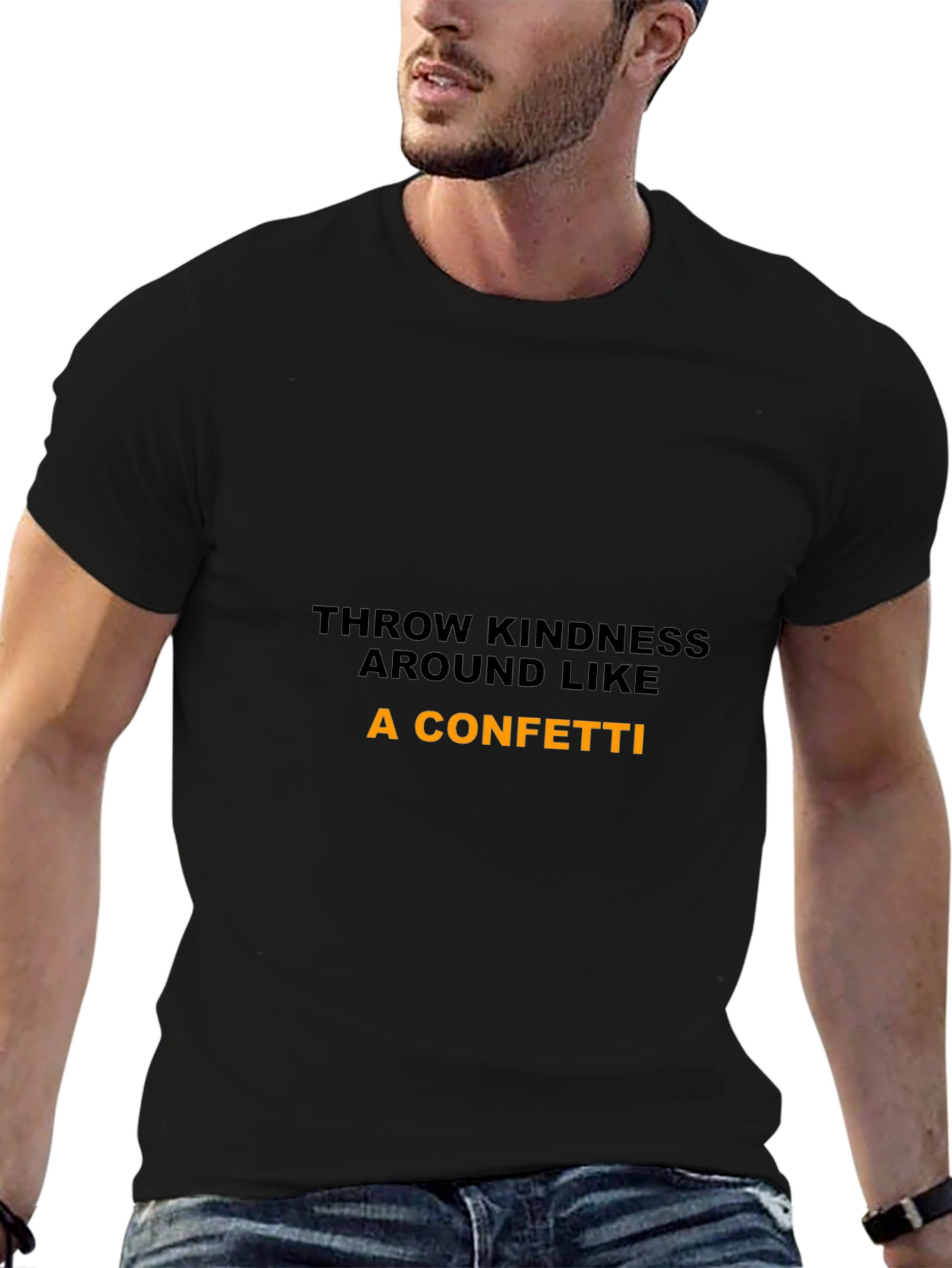 Kindness Confetti Graphic Tee - Trendy Casual Top