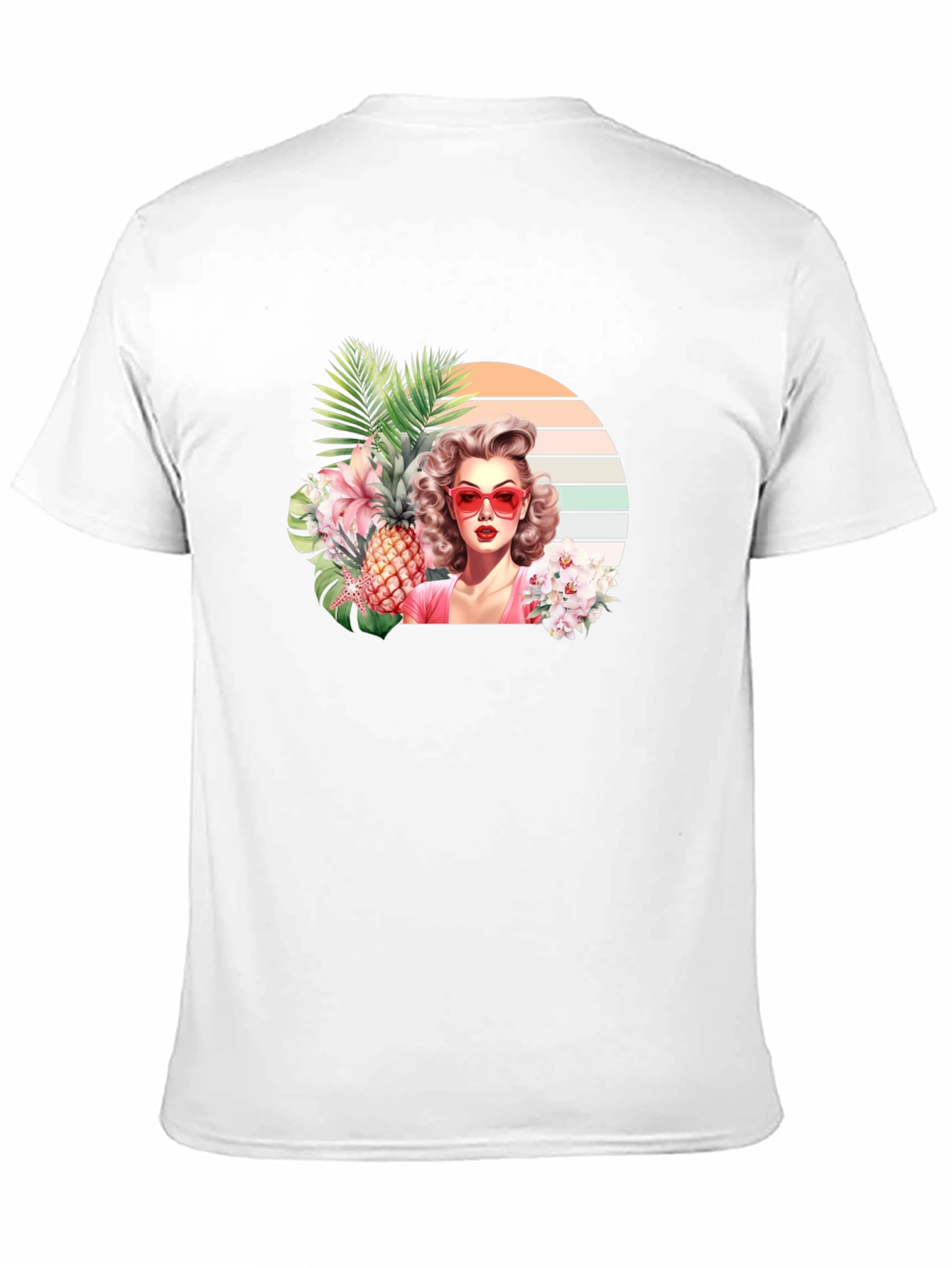 Tropical Retro Woman Graphic T-Shirt