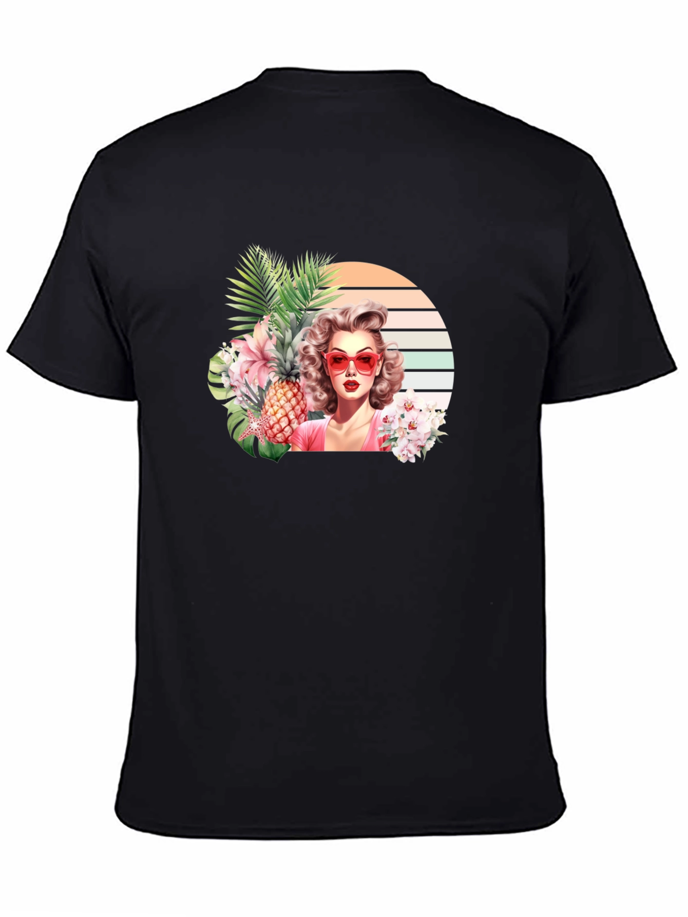Tropical Retro Woman Graphic T-Shirt