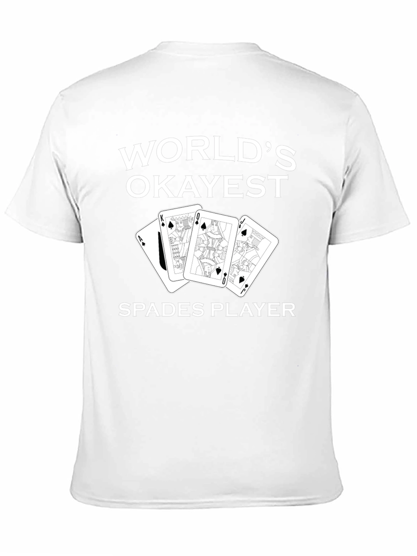 Worlds Okayest Spades Player Black Graphic Tee