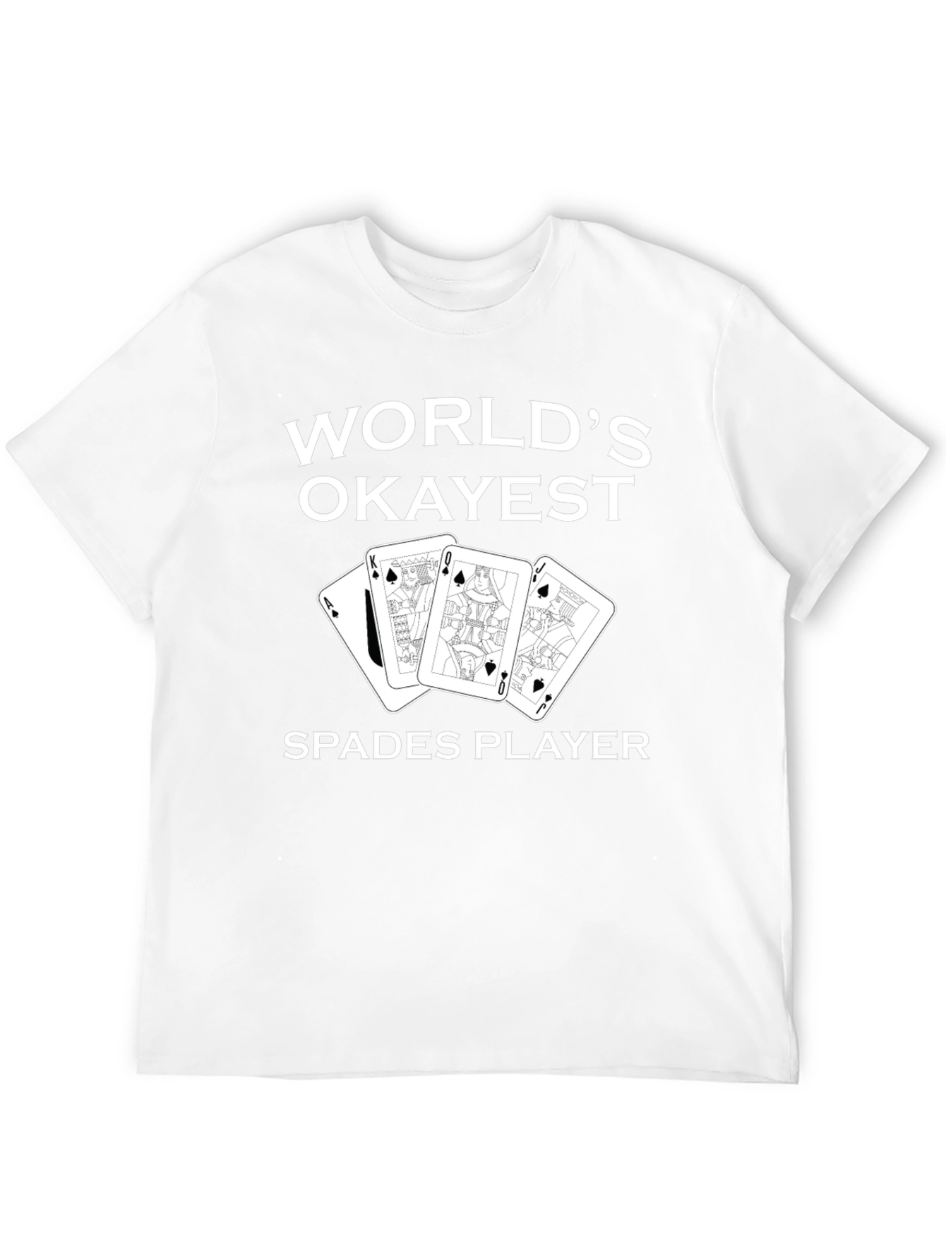Worlds Okayest Spades Player Black Graphic Tee