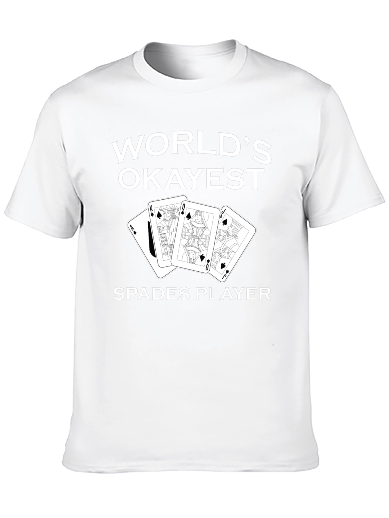 Worlds Okayest Spades Player Black Graphic Tee