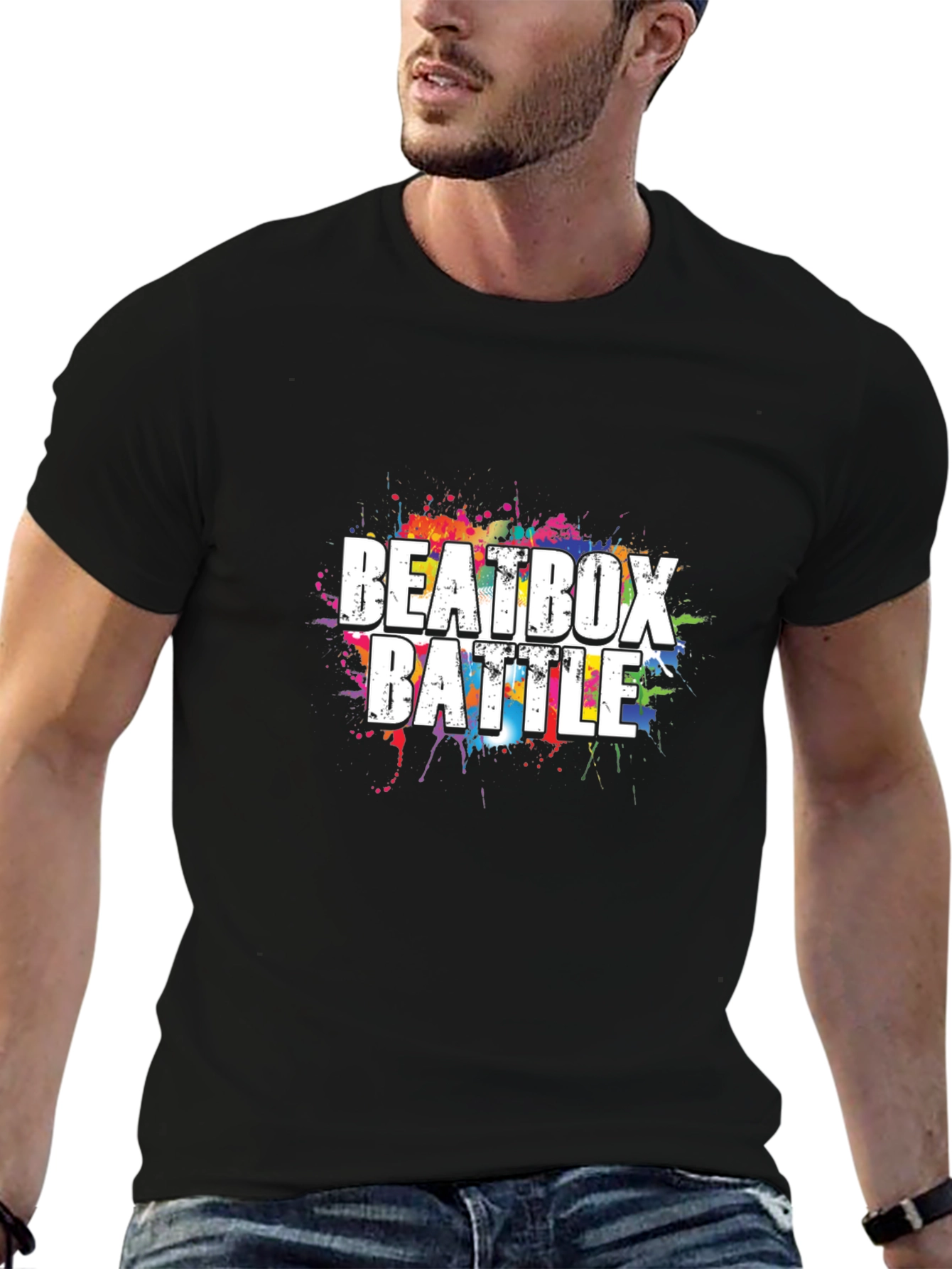 Beatbox Battle Graphic T-Shirt - Black Cotton Tee