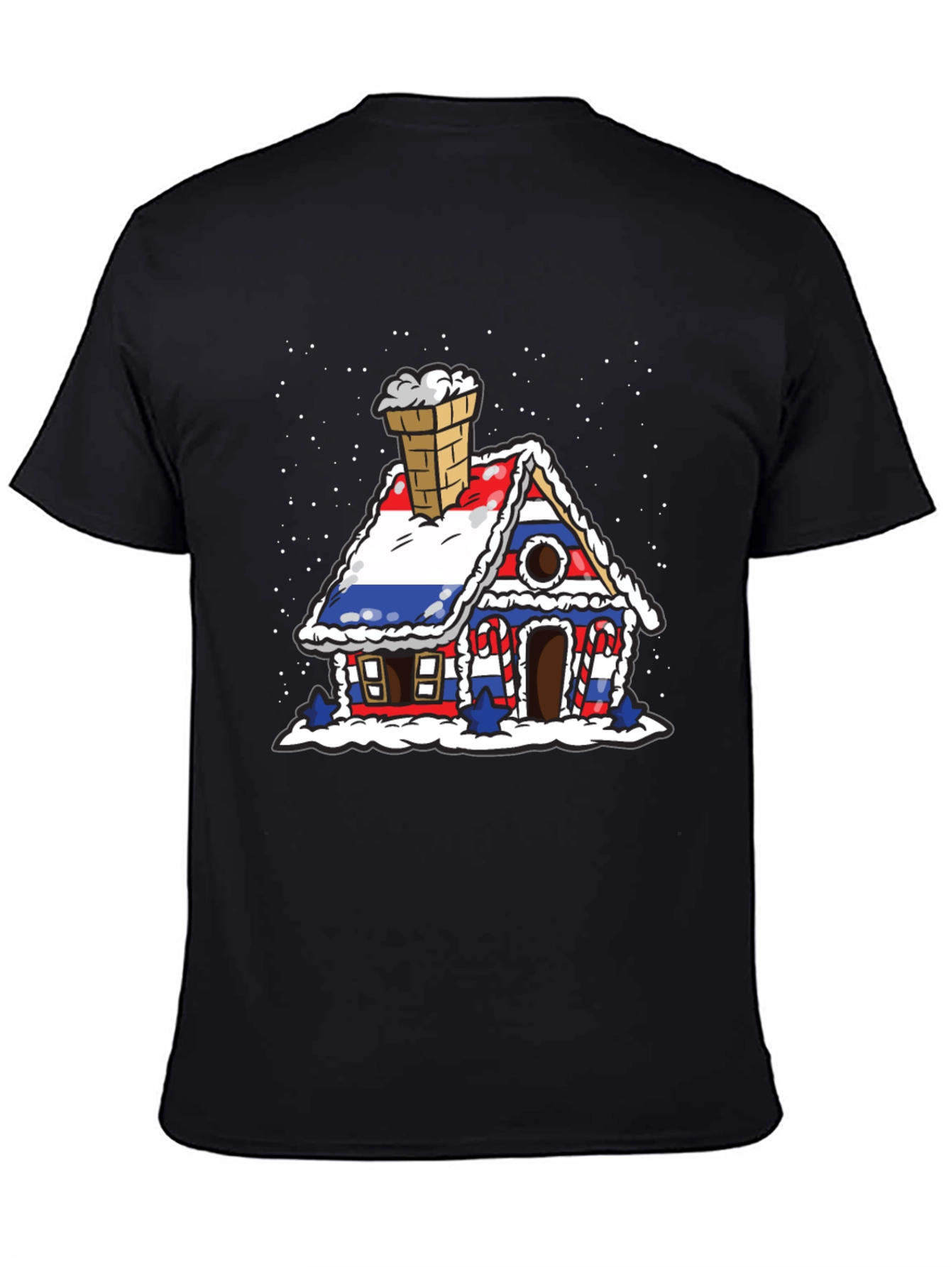 Gingerbread House Flag Graphic Tee