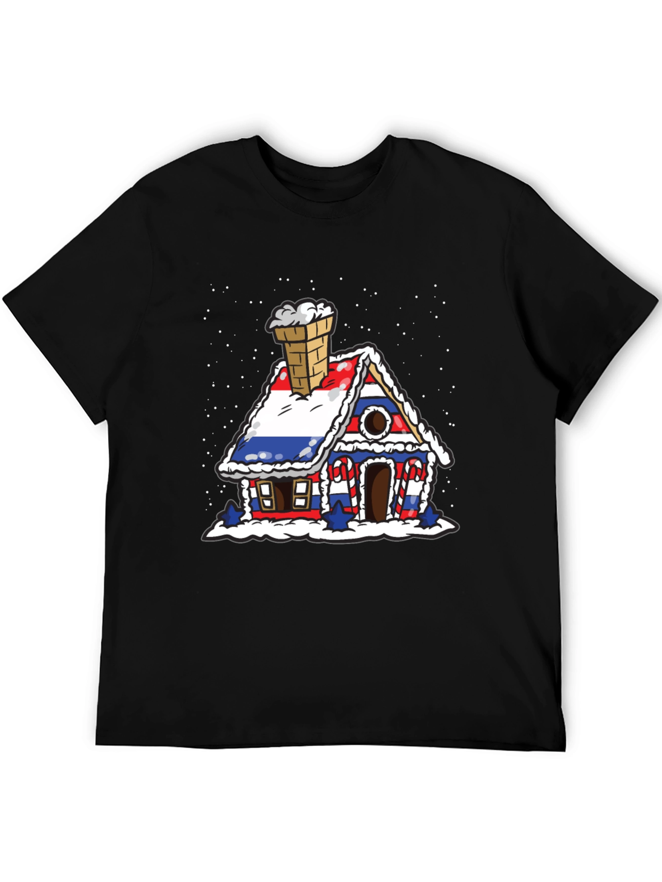 Gingerbread House Flag Graphic Tee