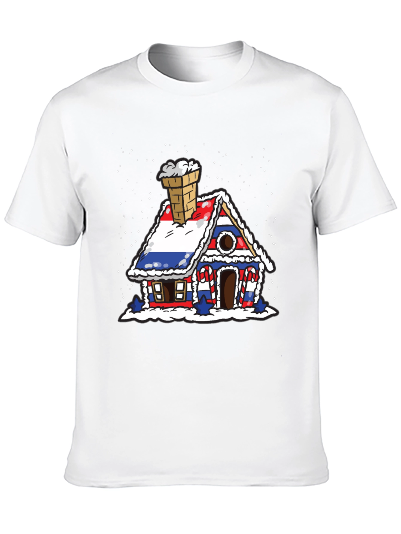 Gingerbread House Flag Graphic Tee