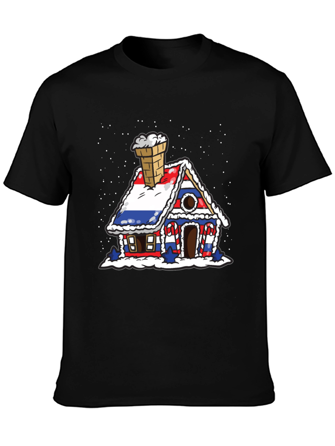 Gingerbread House Flag Graphic Tee