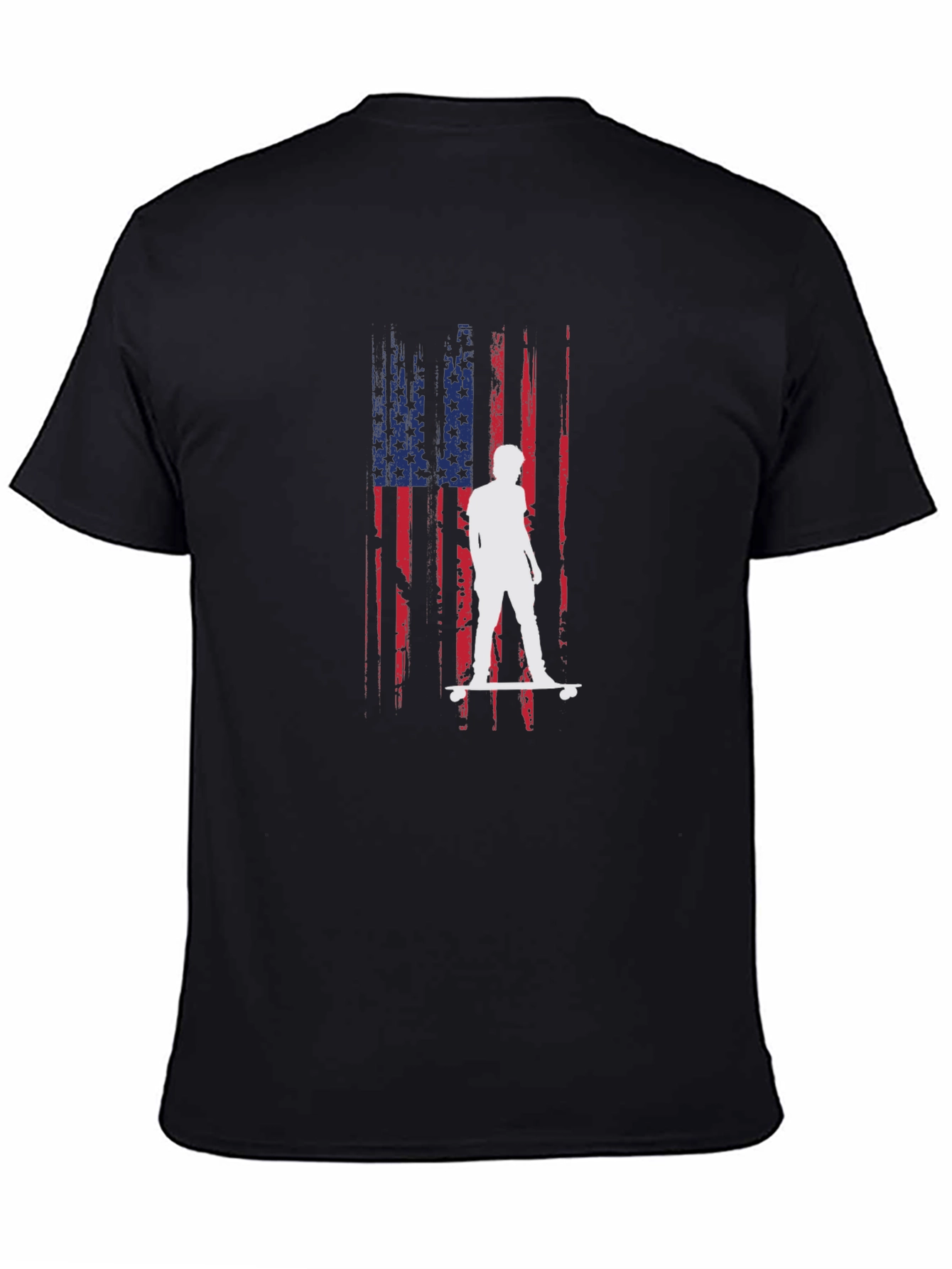 American Flag Skateboarder Graphic Tee