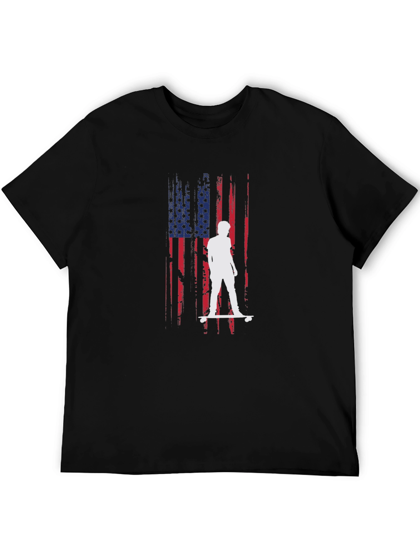American Flag Skateboarder Graphic Tee