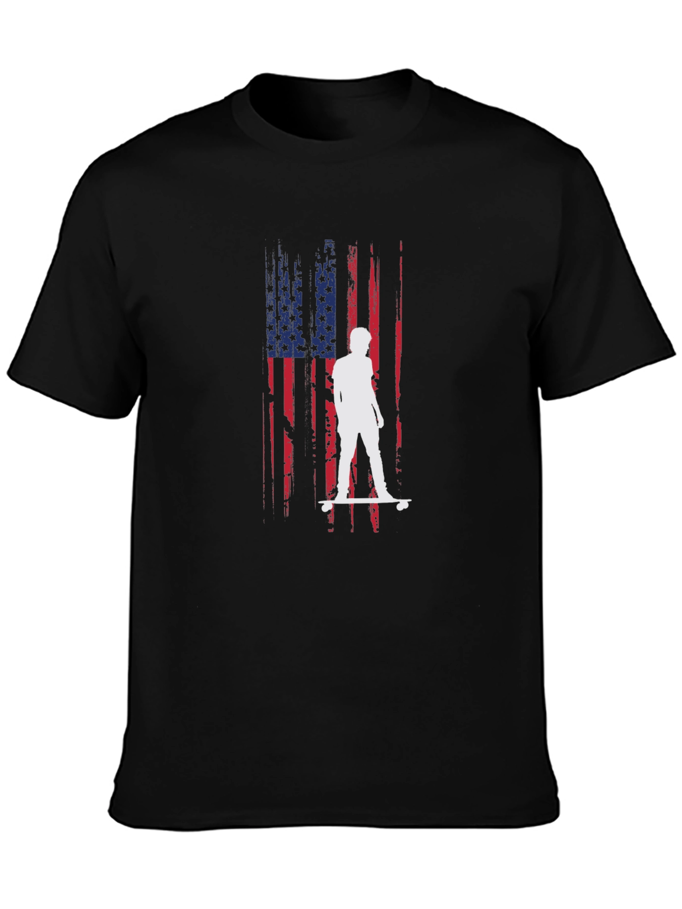 American Flag Skateboarder Graphic Tee