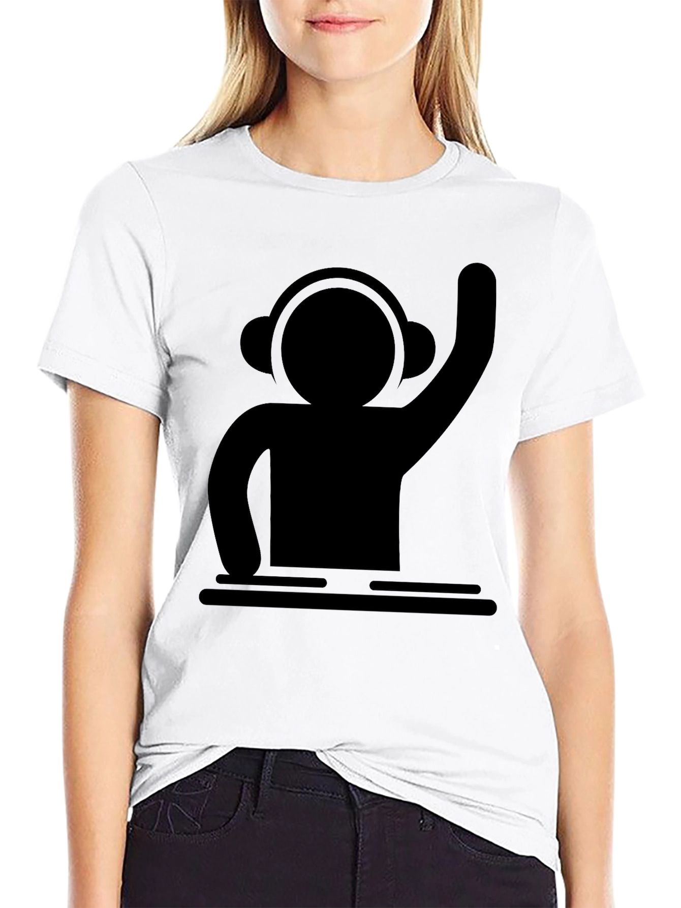 DJ Graphic T-Shirt - Black Cotton Tee