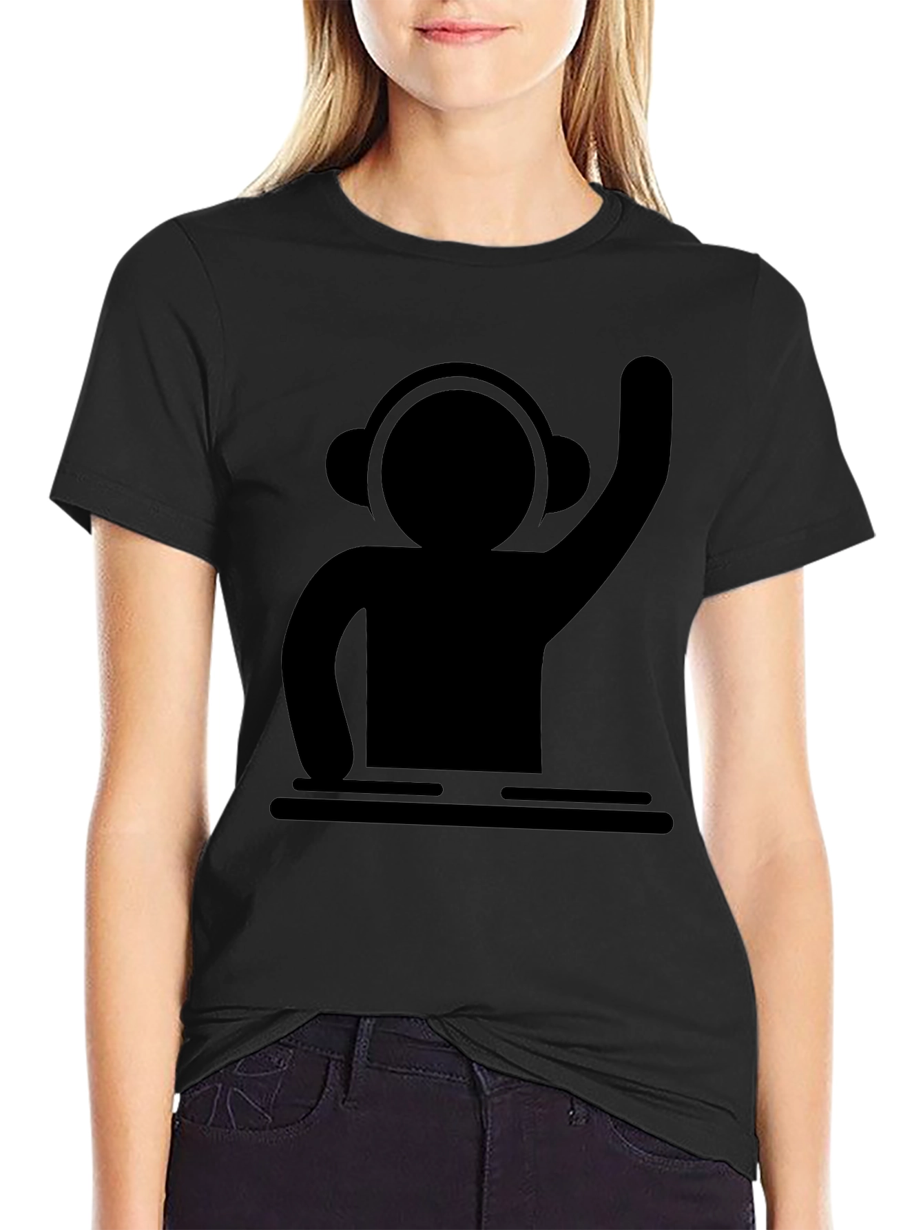 DJ Graphic T-Shirt - Black Cotton Tee