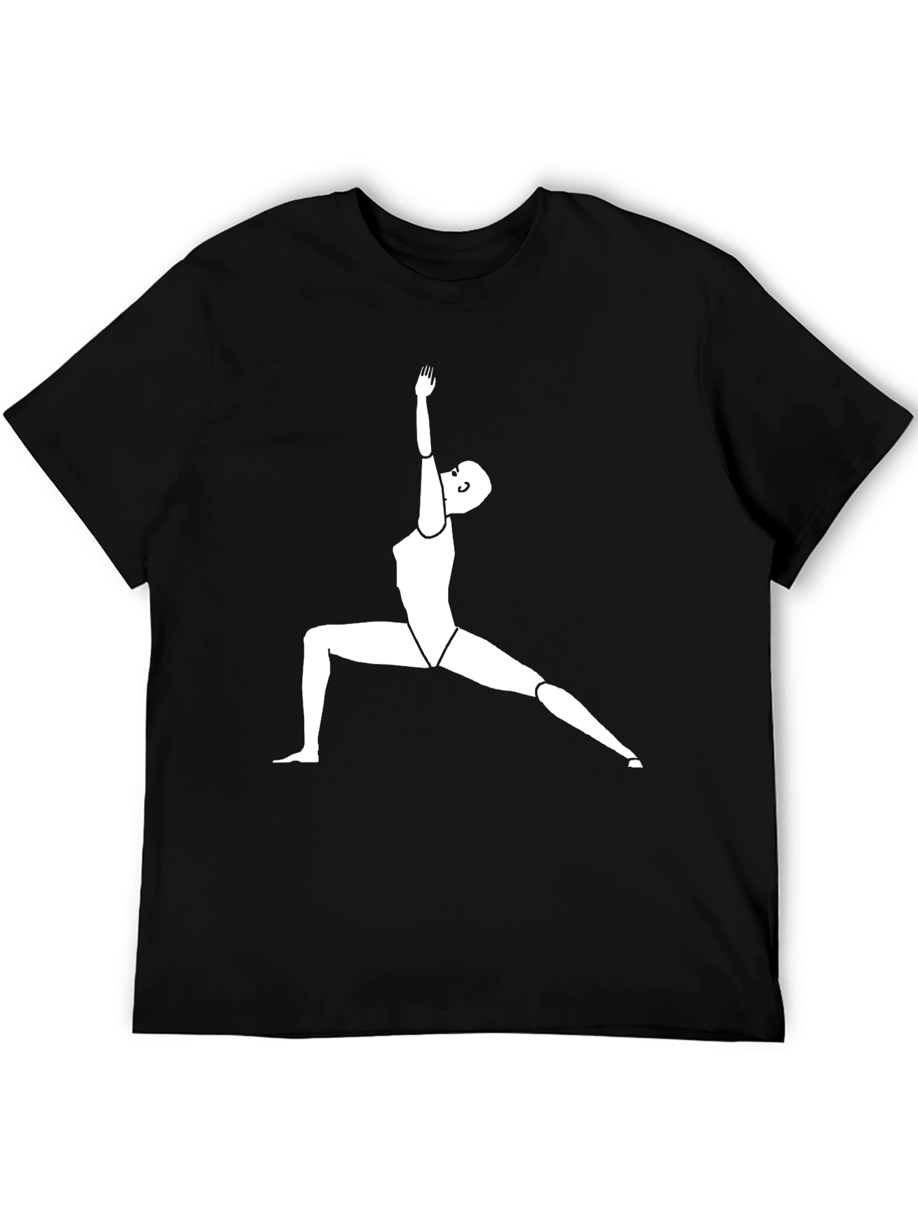 Yoga Pose Graphic Tee - Mens Black T-Shirt