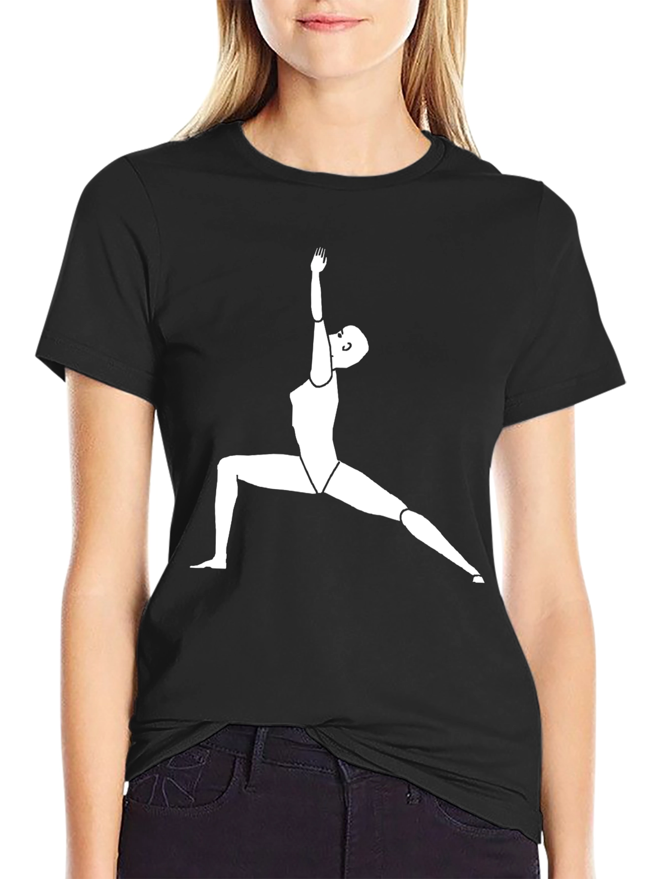 Yoga Pose Graphic Tee - Mens Black T-Shirt