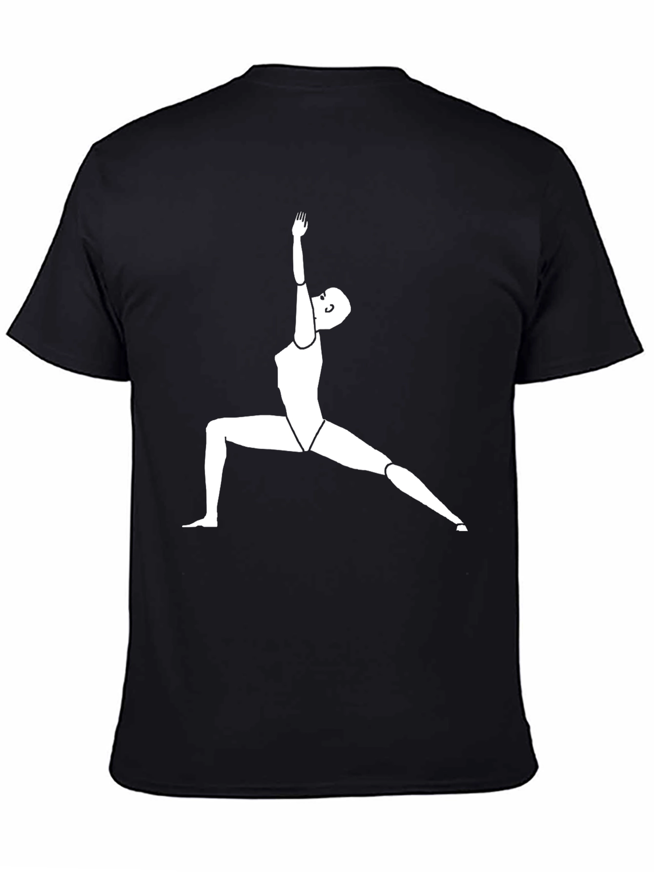 Yoga Pose Graphic Tee - Mens Black T-Shirt