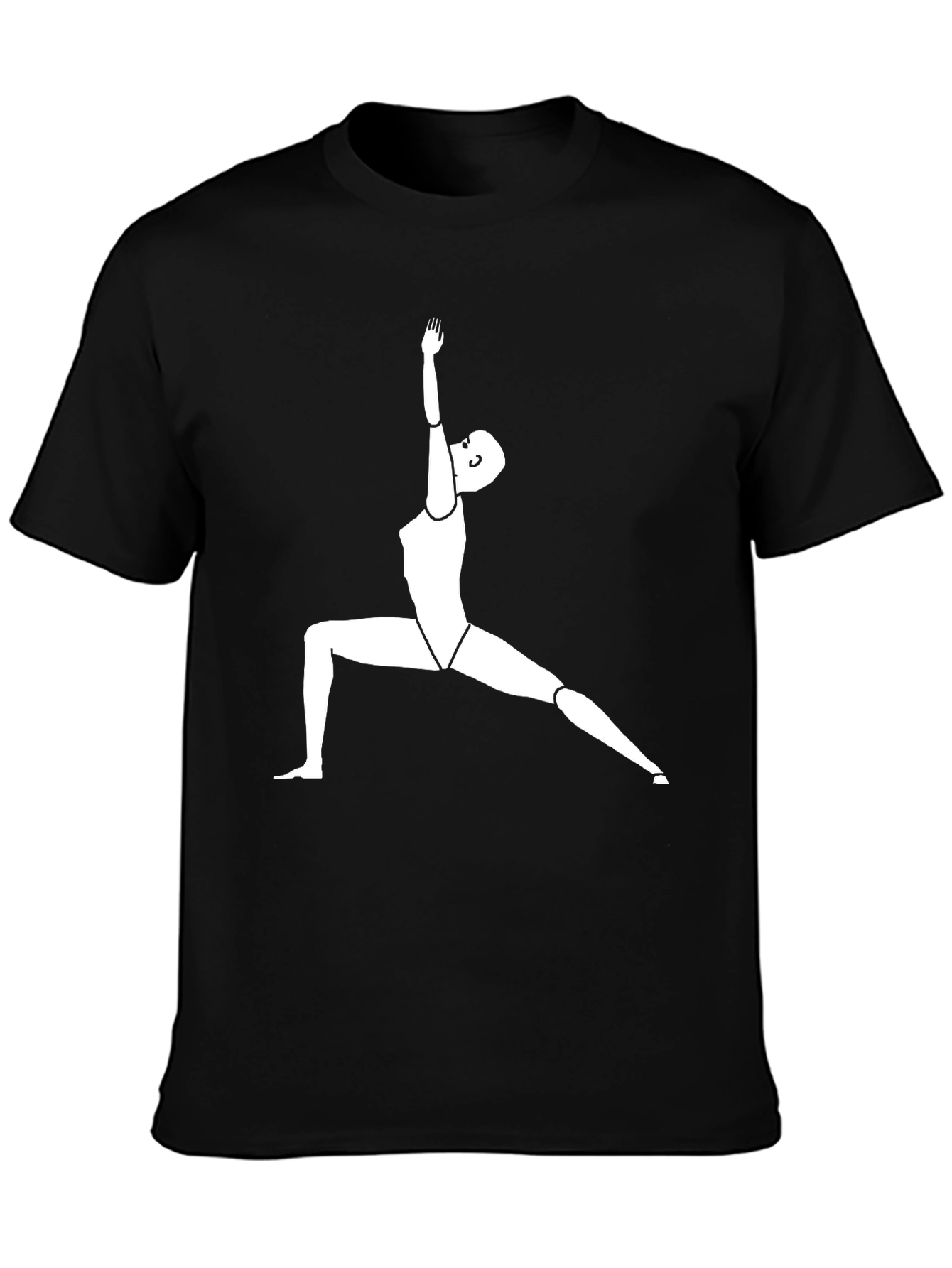 Yoga Pose Graphic Tee - Mens Black T-Shirt