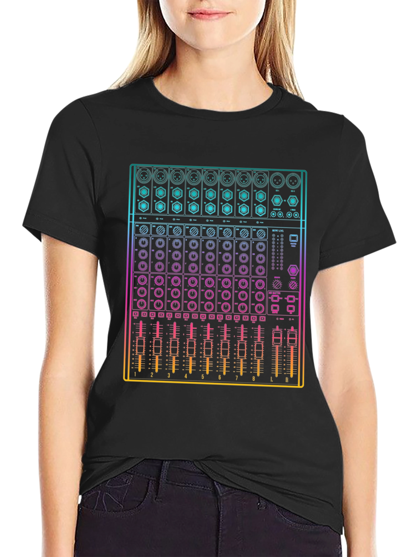 DJ Mixer Graphic Tee - Music Producer Shirt