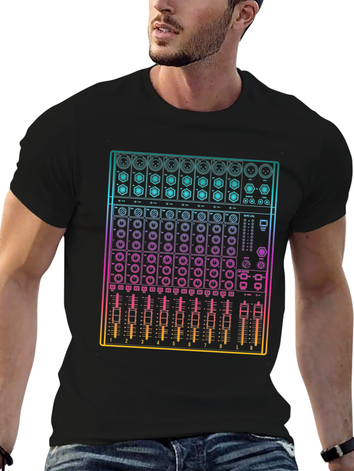 DJ Mixer Graphic Tee - Music Producer Shirt