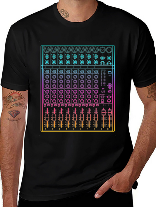 DJ Mixer Graphic Tee - Music Producer Shirt
