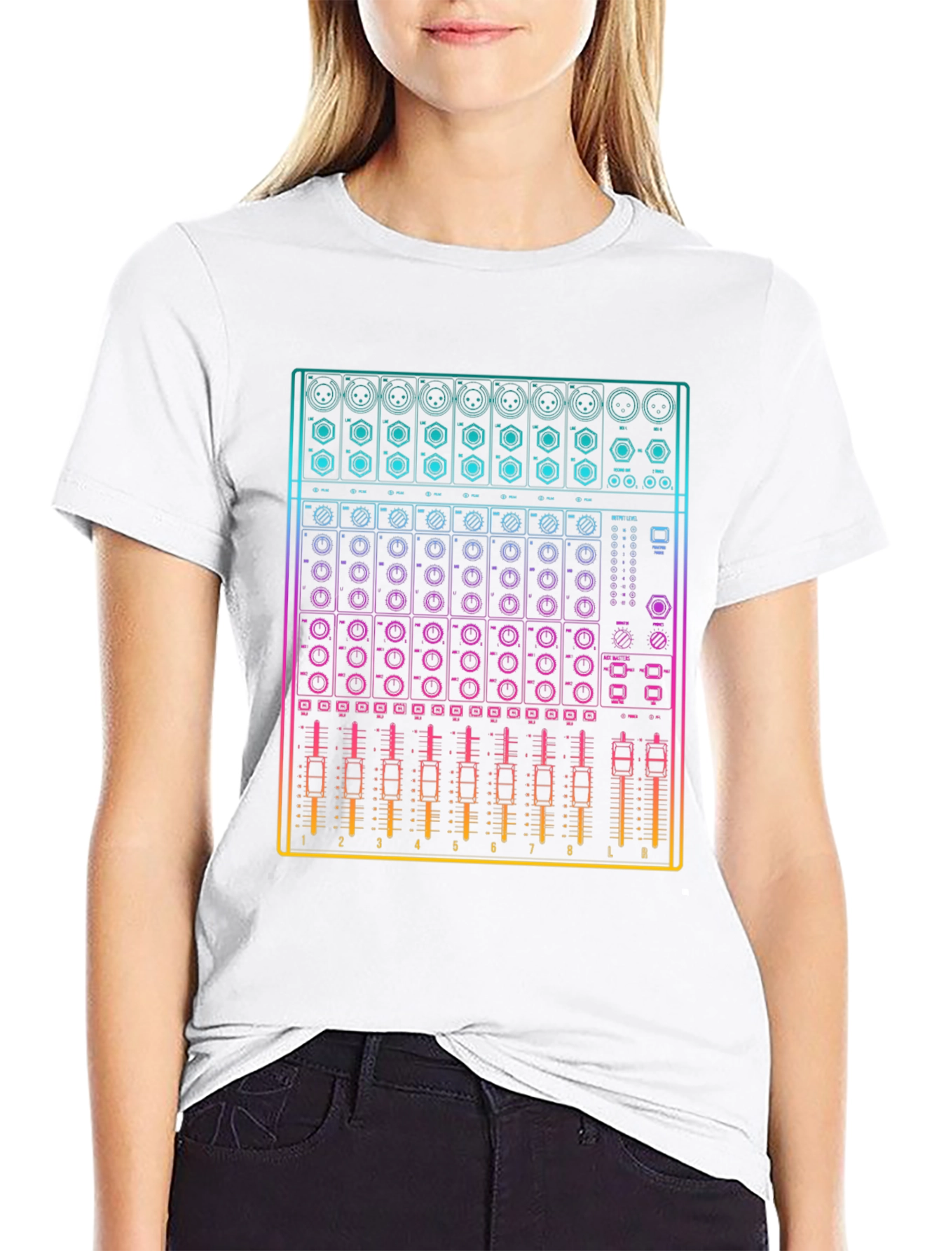 DJ Mixer Graphic Tee - Music Producer Shirt
