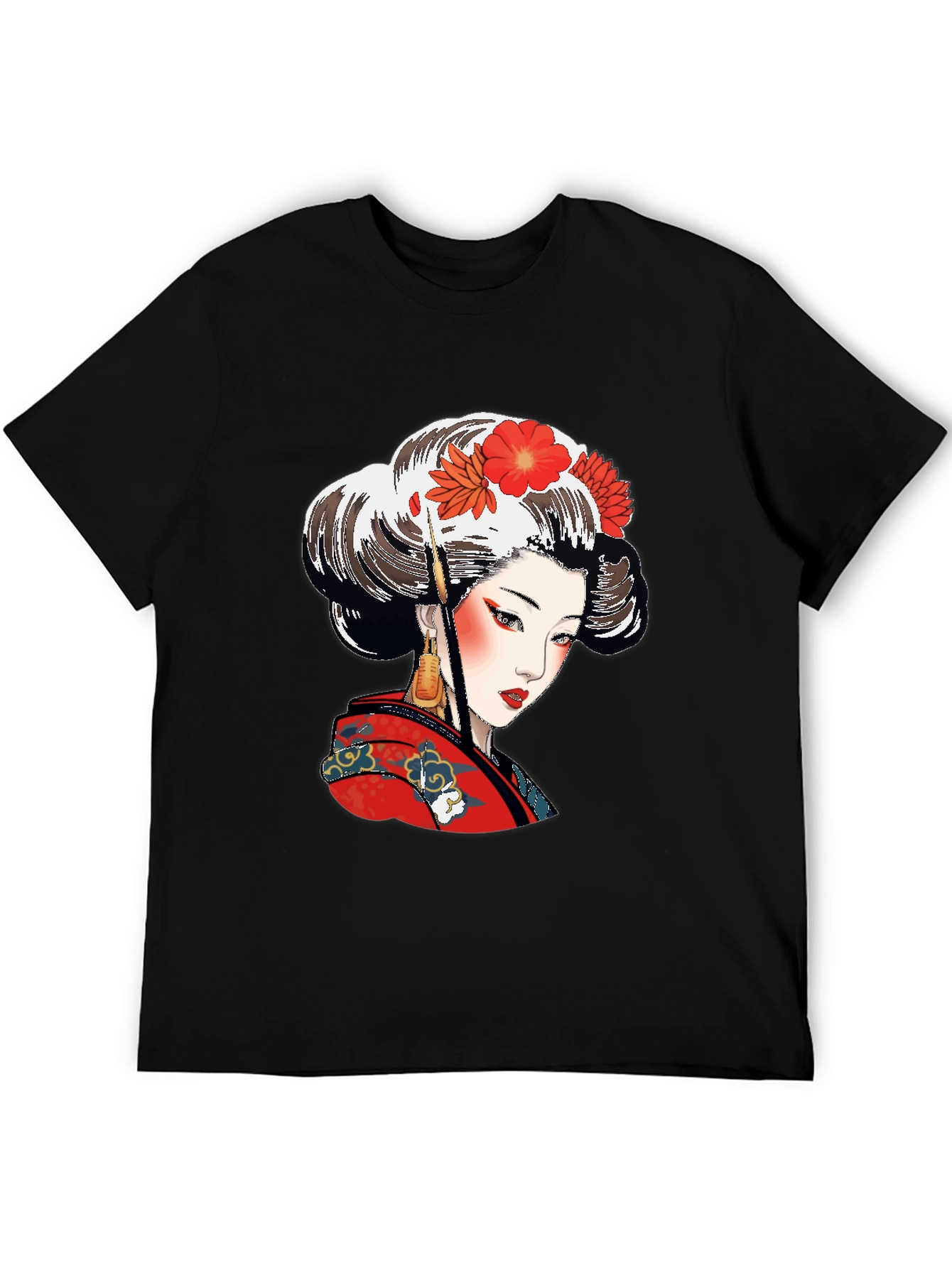 Geisha Graphic Black T-Shirt