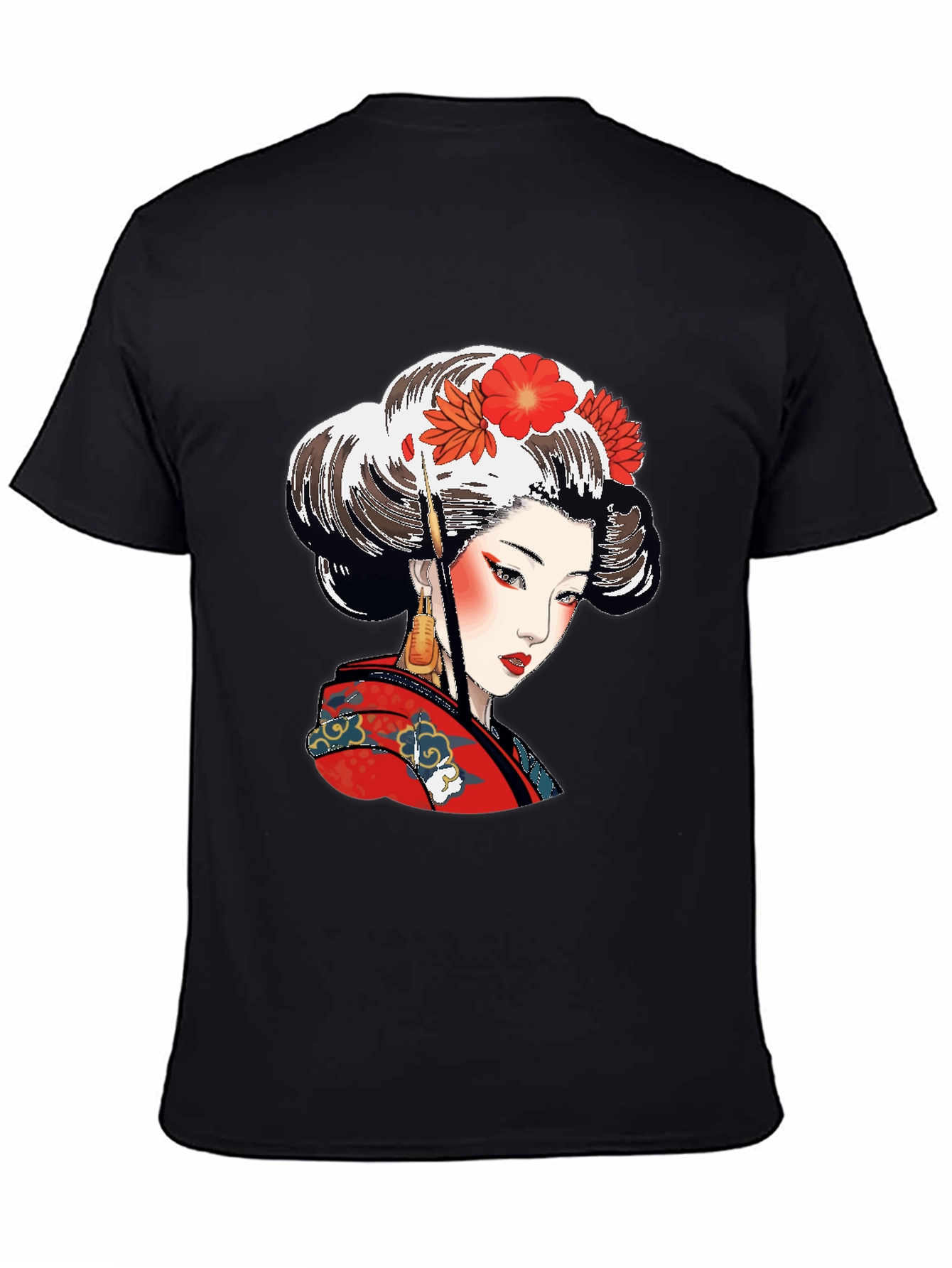 Geisha Graphic Black T-Shirt