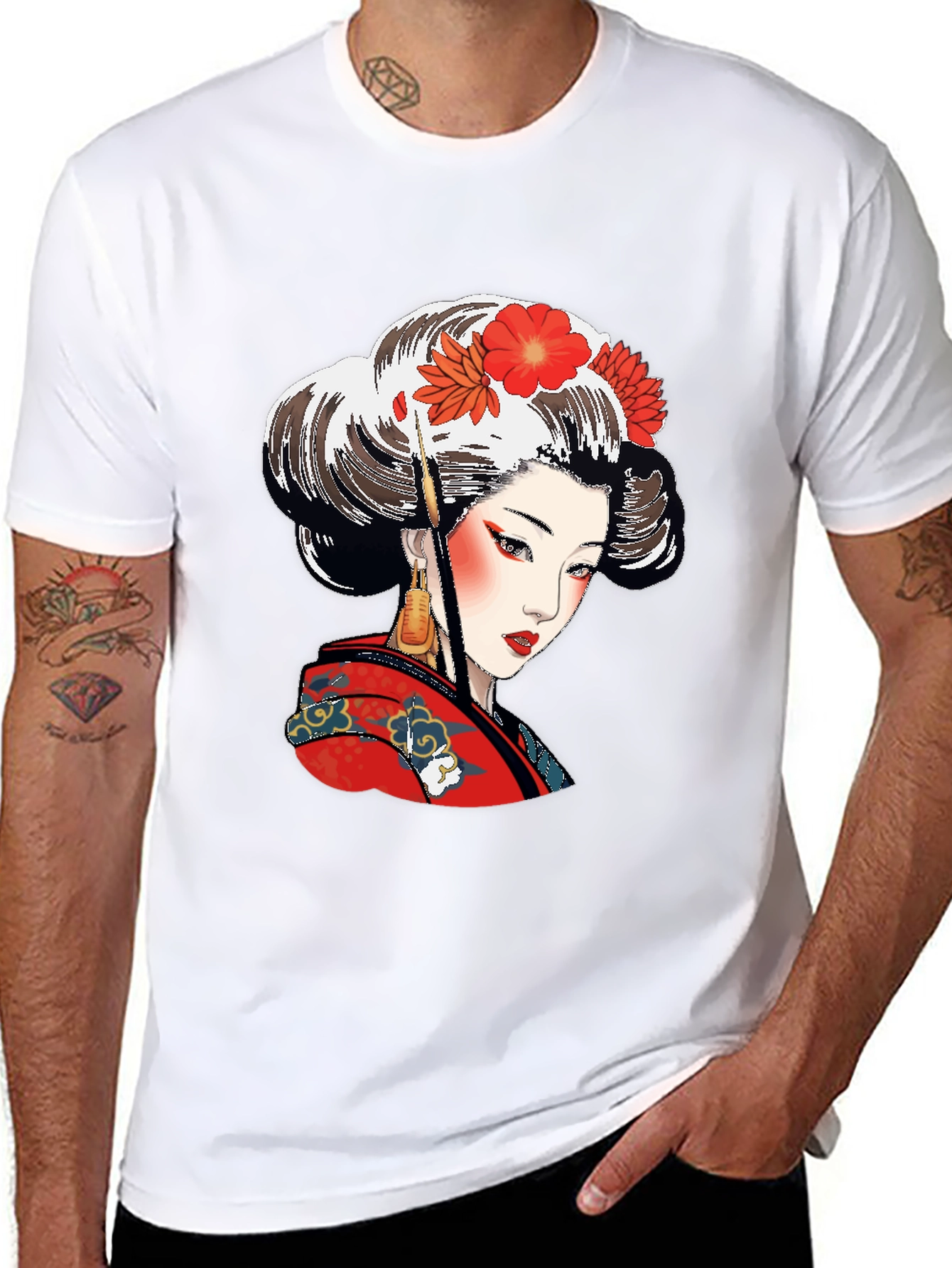 Geisha Graphic Black T-Shirt