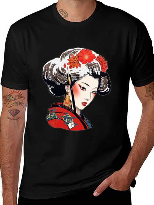 Geisha Graphic Black T-Shirt