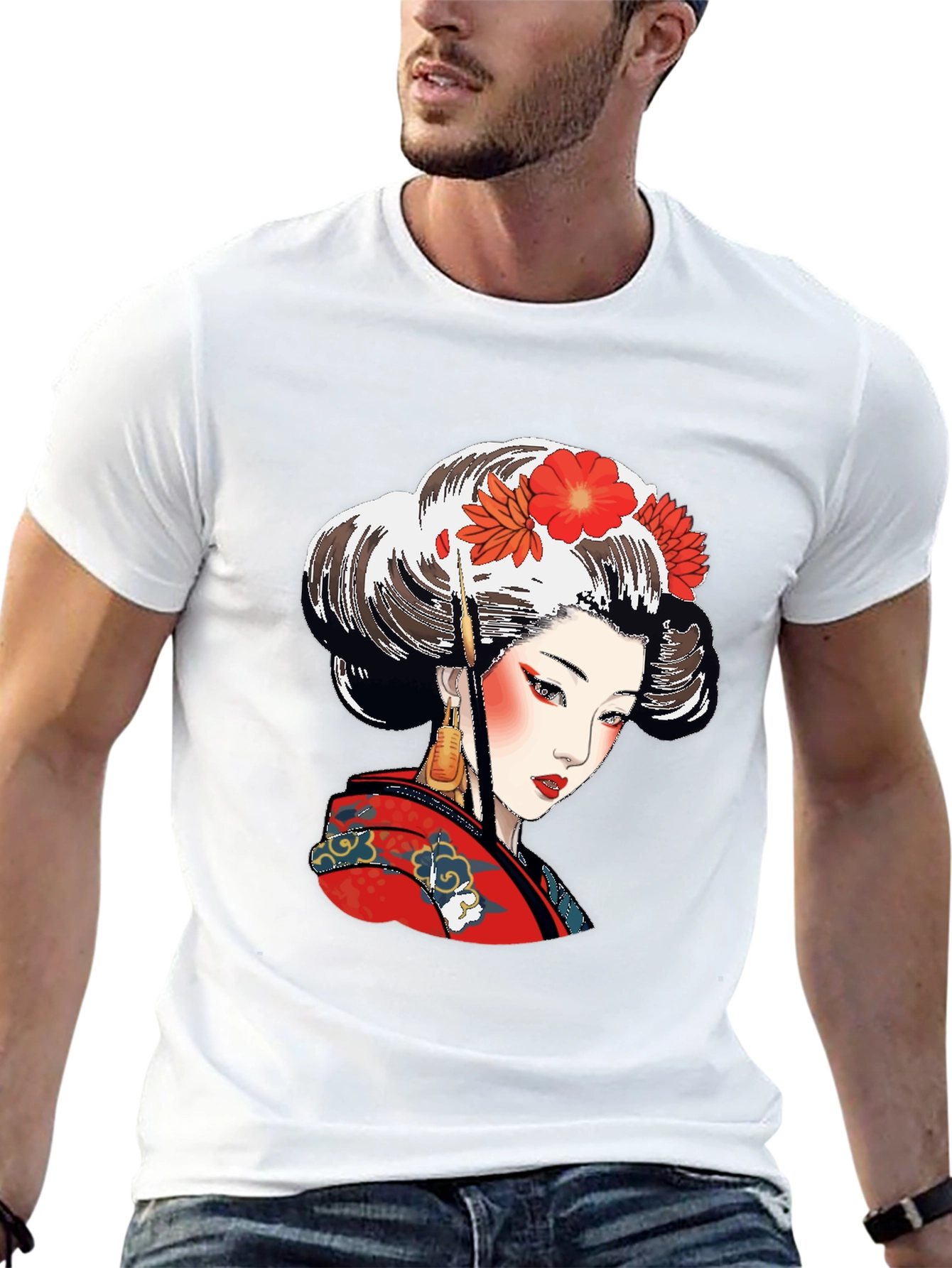 Geisha Graphic Black T-Shirt