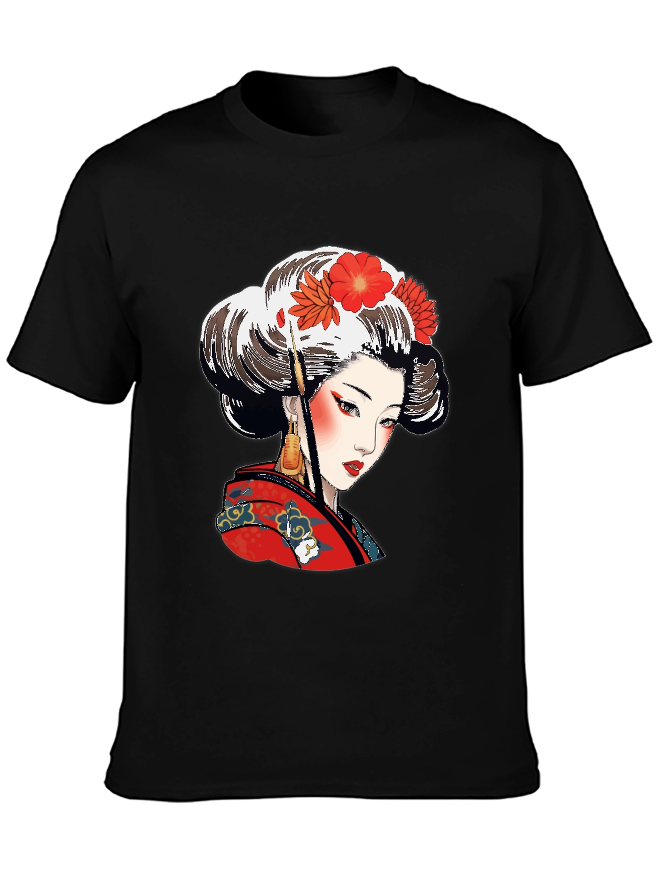 Geisha Graphic Black T-Shirt