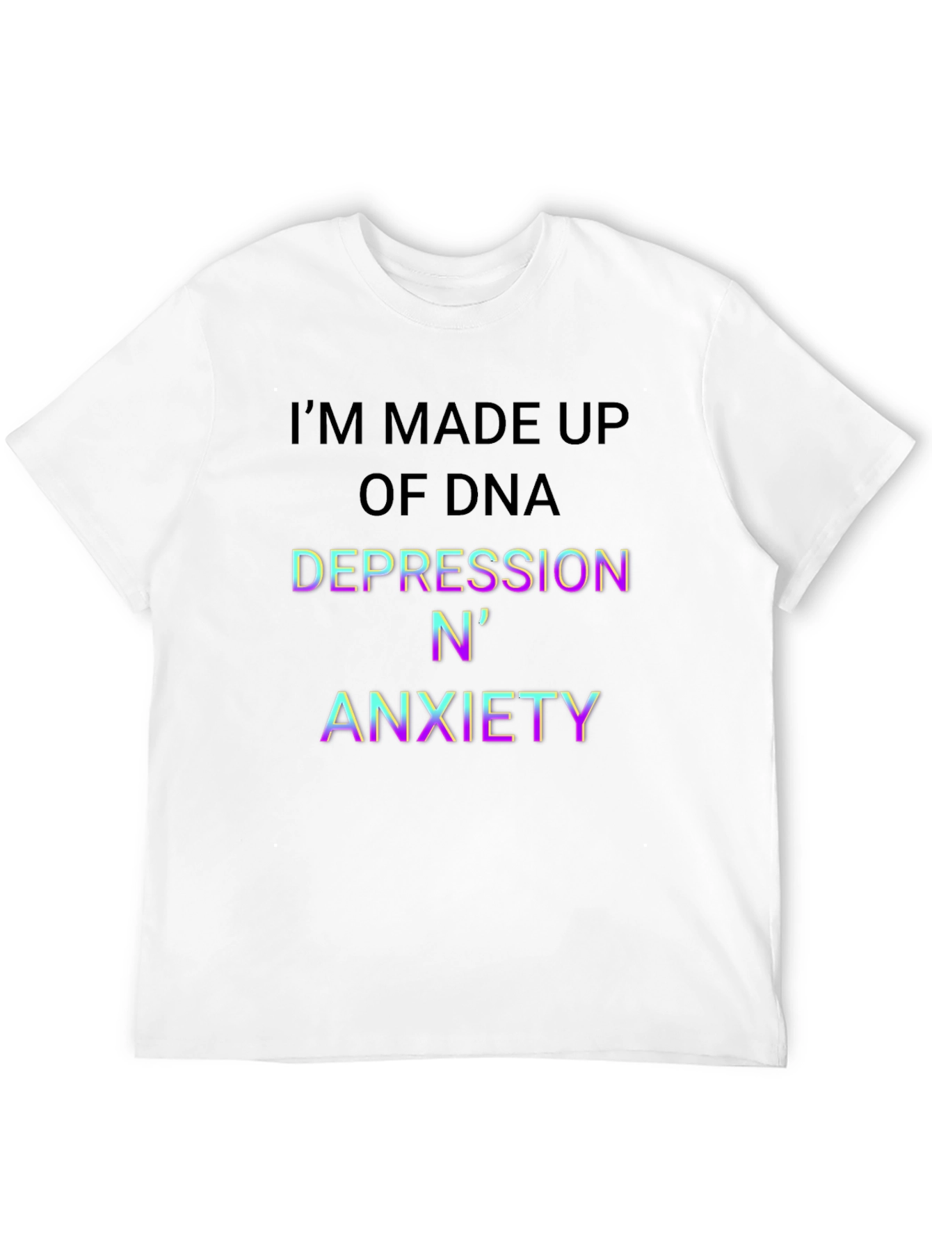 DNA Depression Anxiety Mens Black T-Shirt