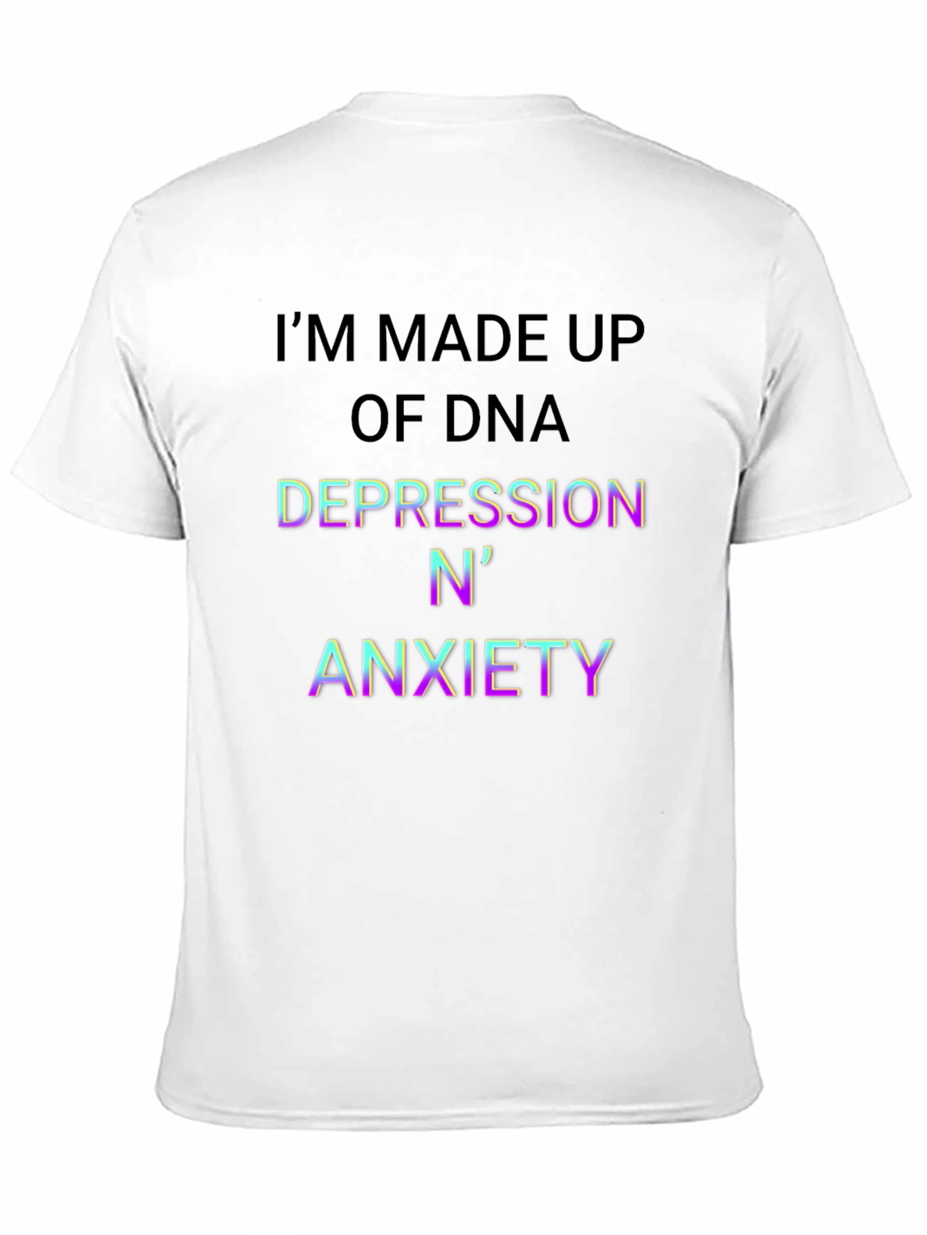 DNA Depression Anxiety Mens Black T-Shirt