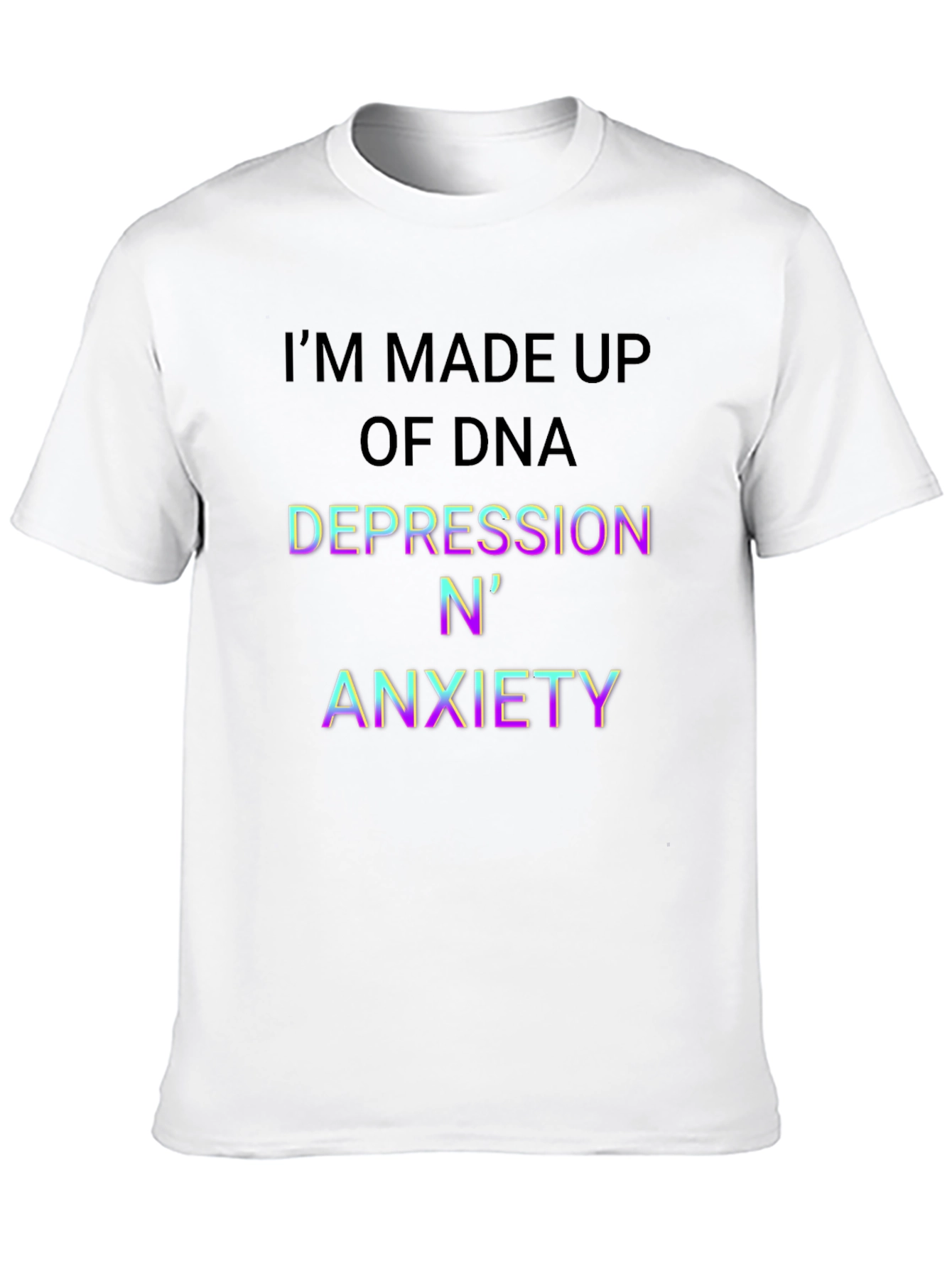DNA Depression Anxiety Mens Black T-Shirt