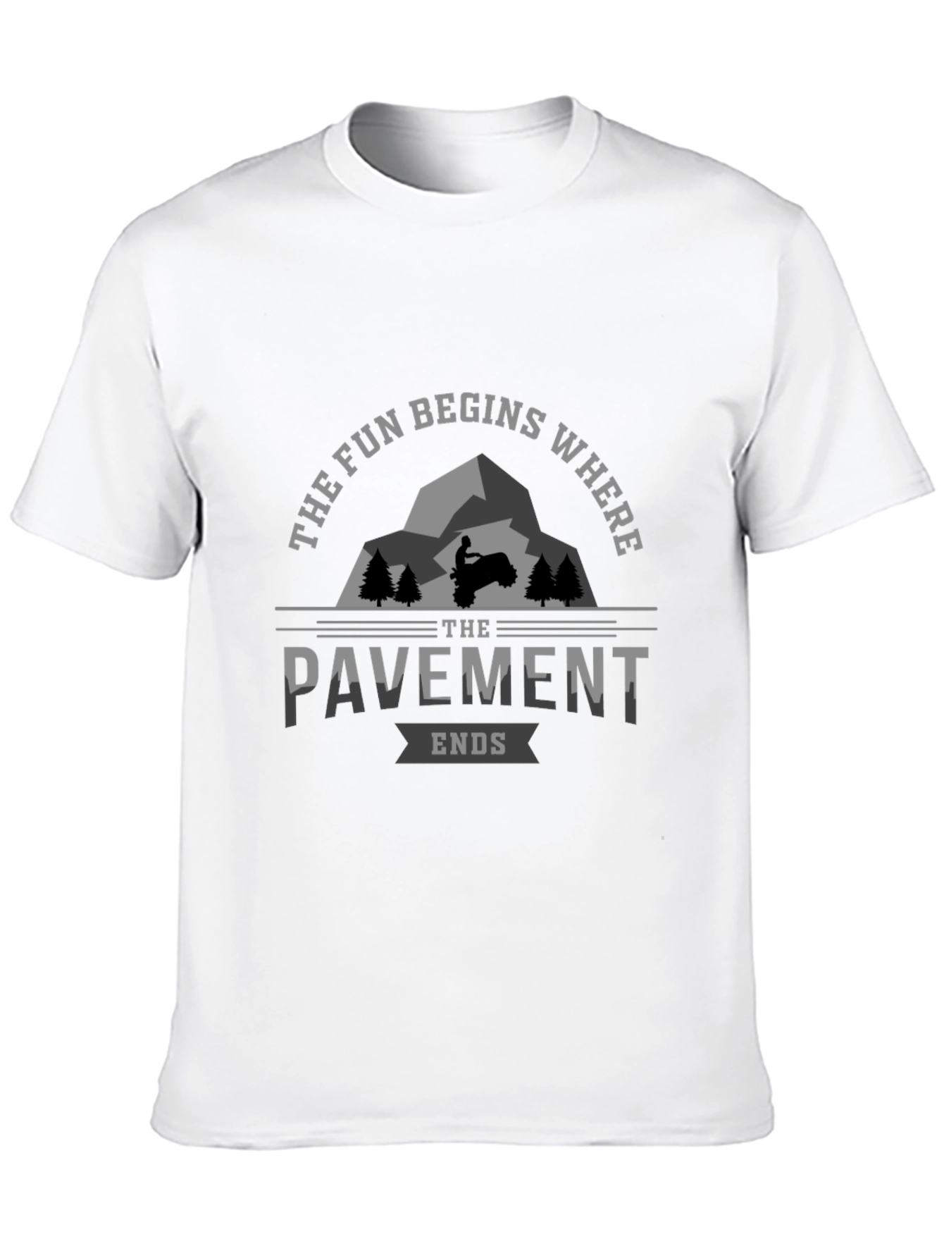 Fun Begins Where Pavement Ends Graphic Tee