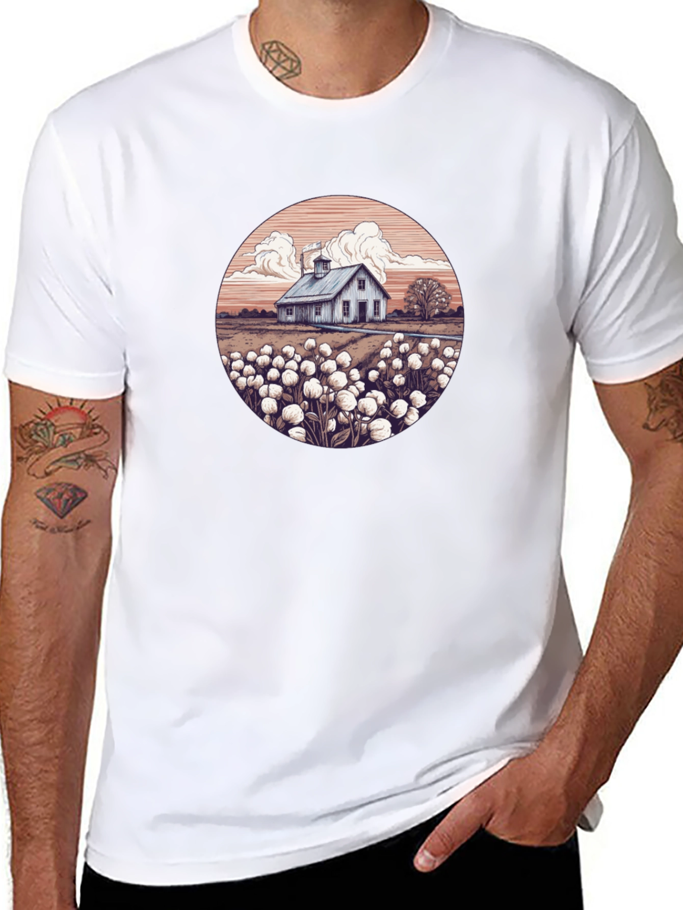 Cotton Field Barn T-Shirt