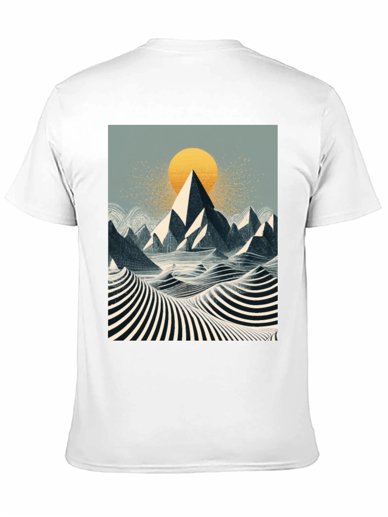 Mountain Sunset Graphic Tee - Black