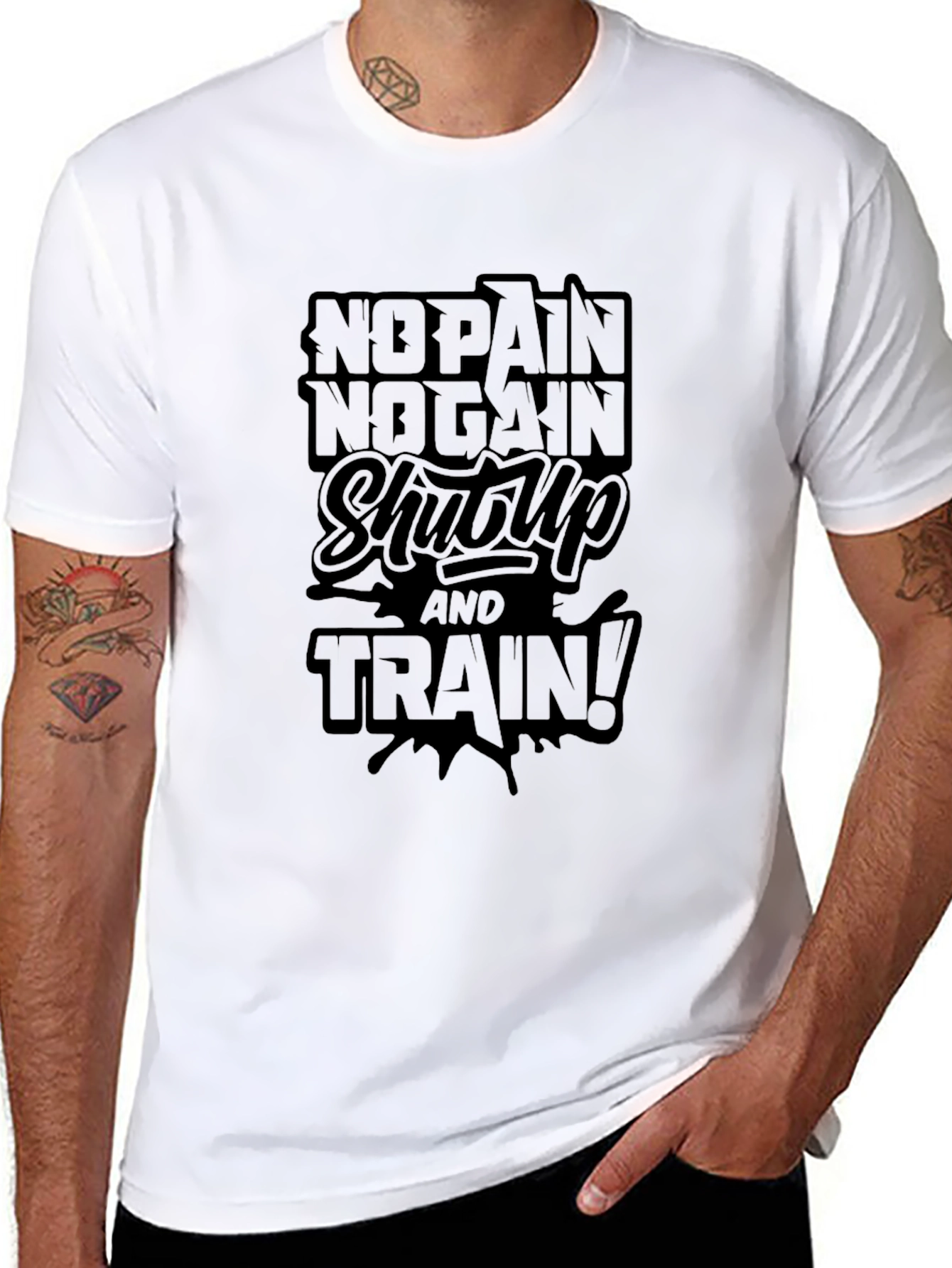 No Pain No Gain Black Graphic Tee