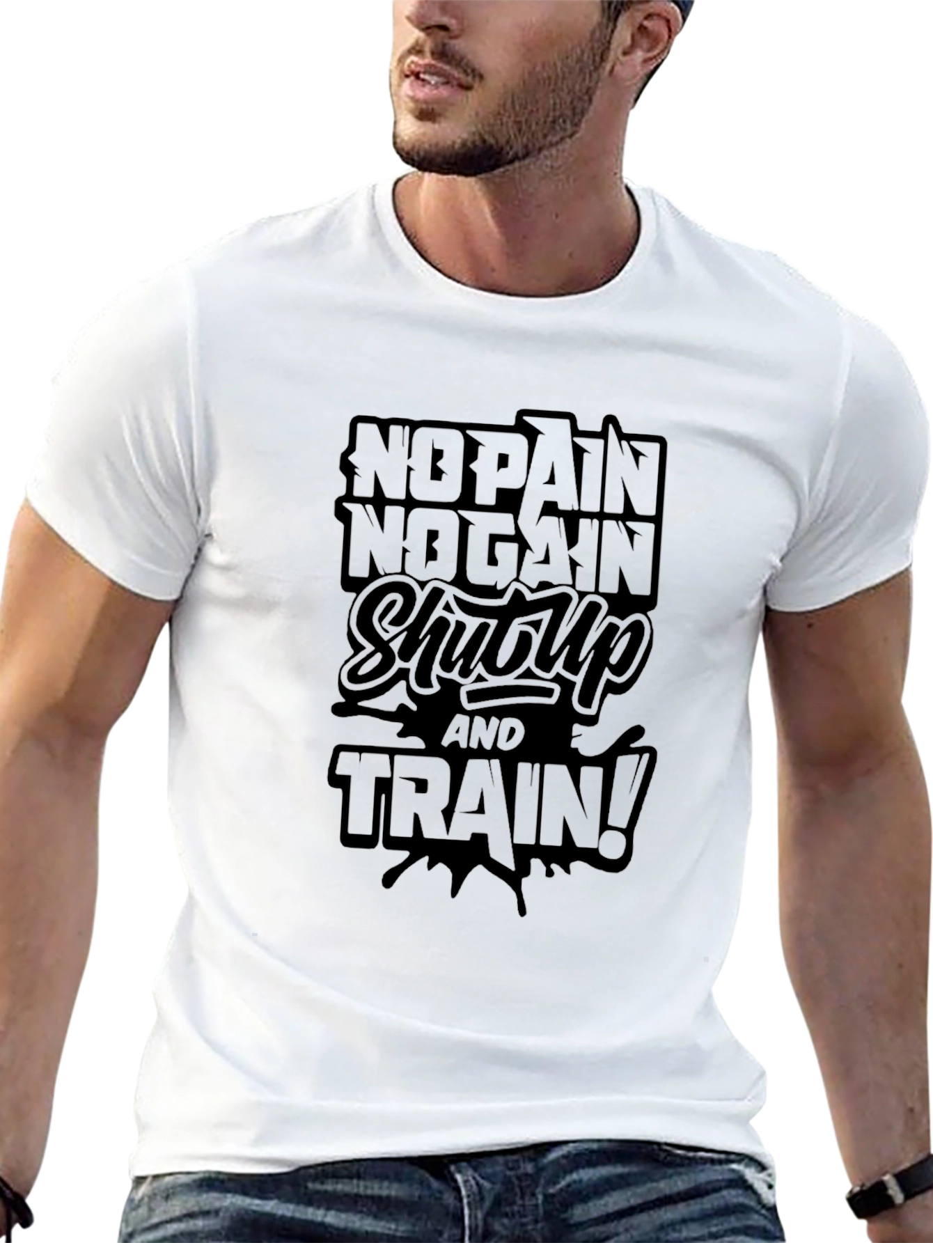 No Pain No Gain Black Graphic Tee