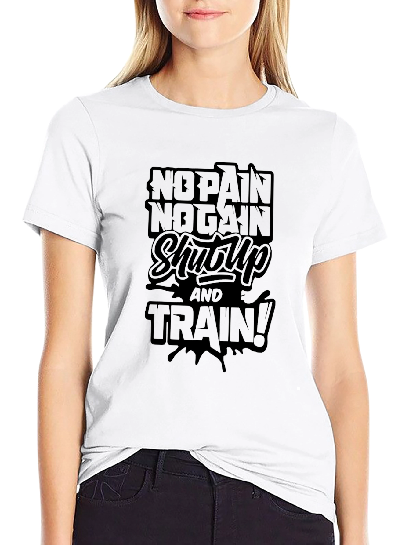 No Pain No Gain Black Graphic Tee