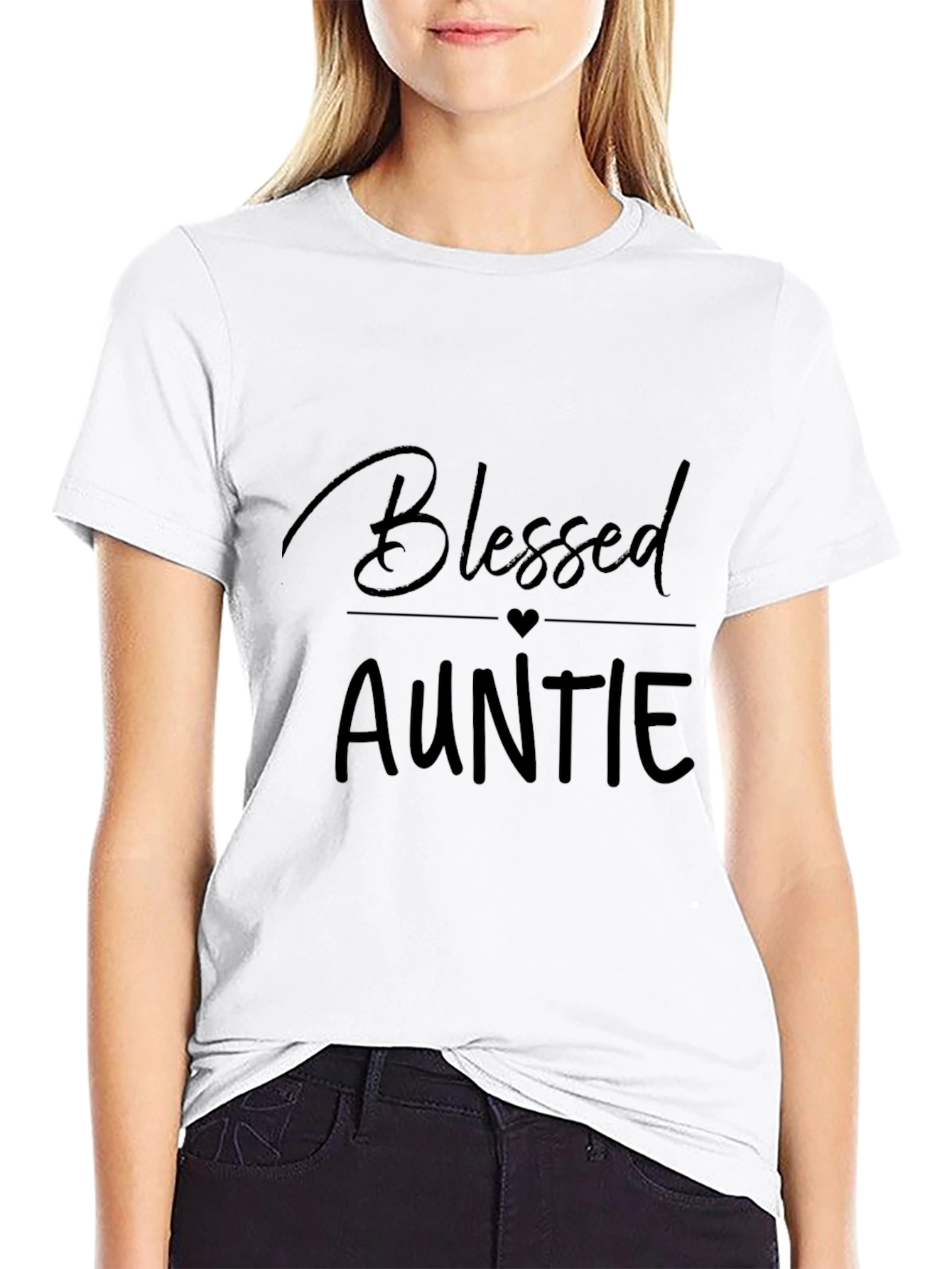 Blessed Auntie Black T-Shirt