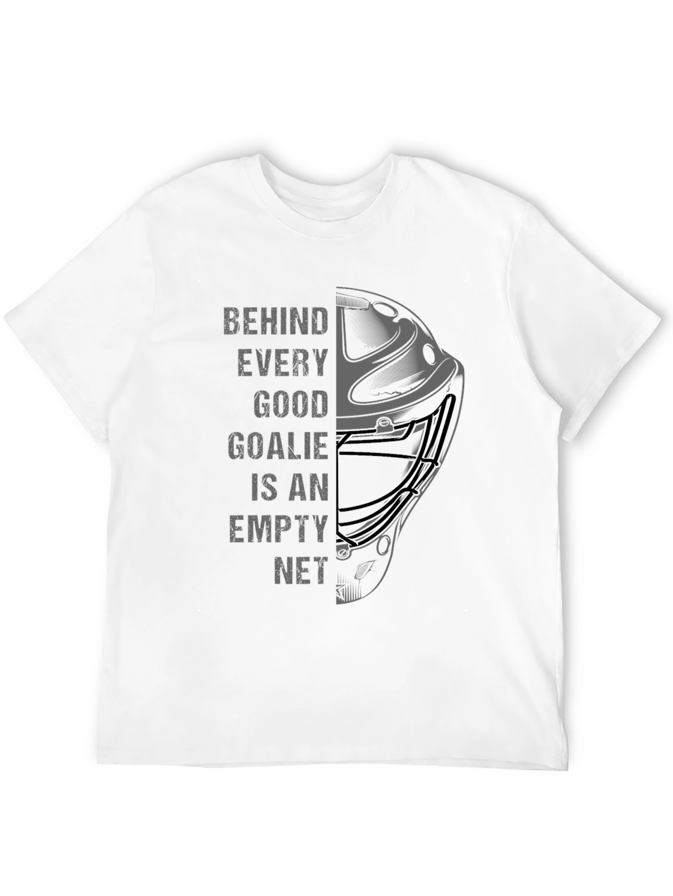 Hockey Goalie Empty Net Graphic T-Shirt - Black